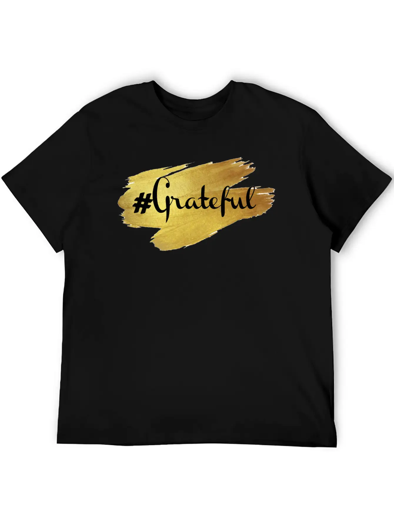 Glow In Gold Grateful Stylish Everyday T-Shirt – Unisex Basic Cotton Tee