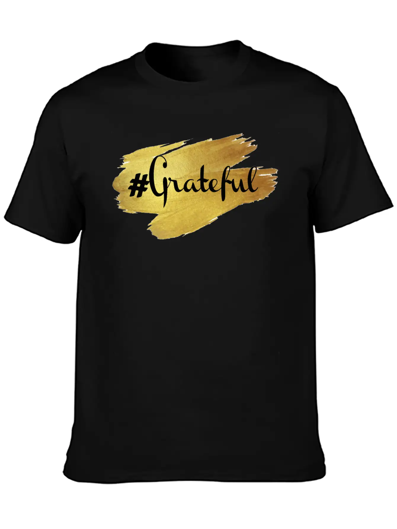 Glow In Gold Grateful Stylish Everyday T-Shirt – Unisex Basic Cotton Tee