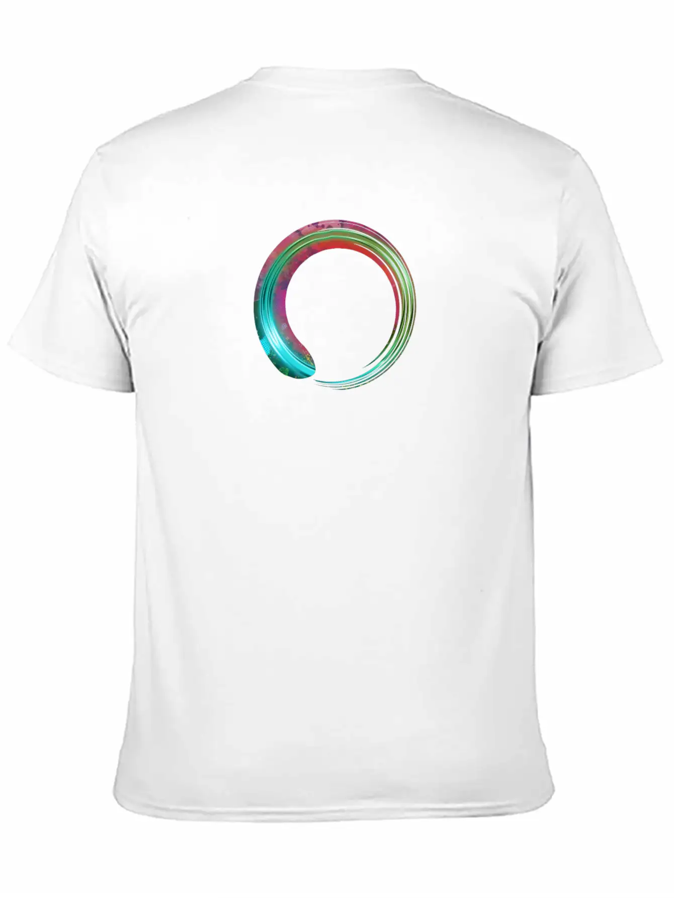 Glowing Green Grunge Circle Stylish Everyday T-Shirt – Unisex Basic Cotton Tee