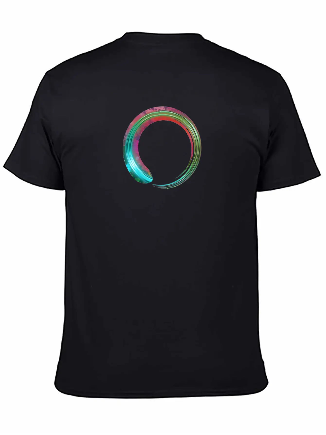 Glowing Green Grunge Circle Stylish Everyday T-Shirt – Unisex Basic Cotton Tee