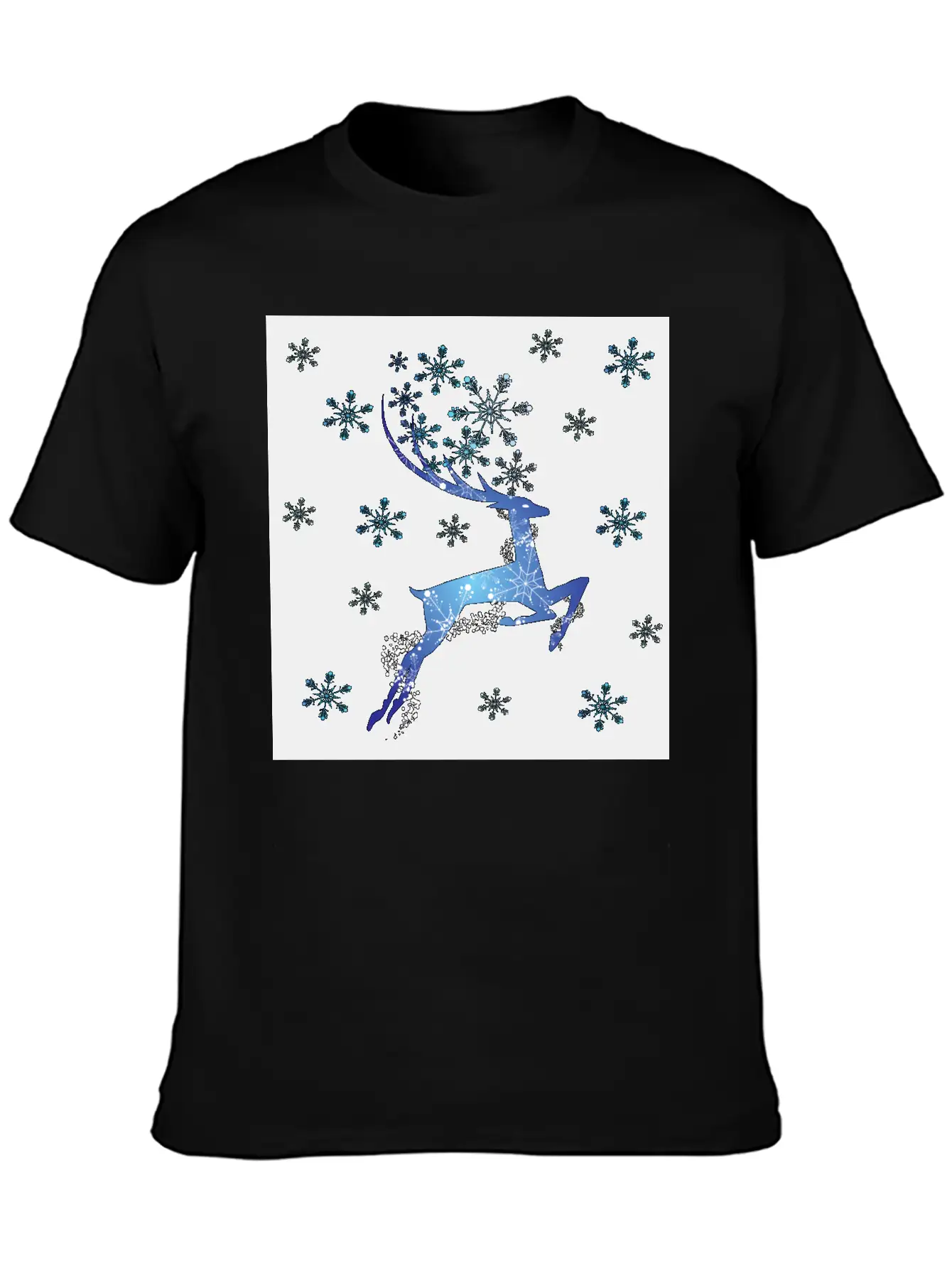 Glowing Reindeer Relaxed Everyday Tee – Lightweight And Durable Cotton
