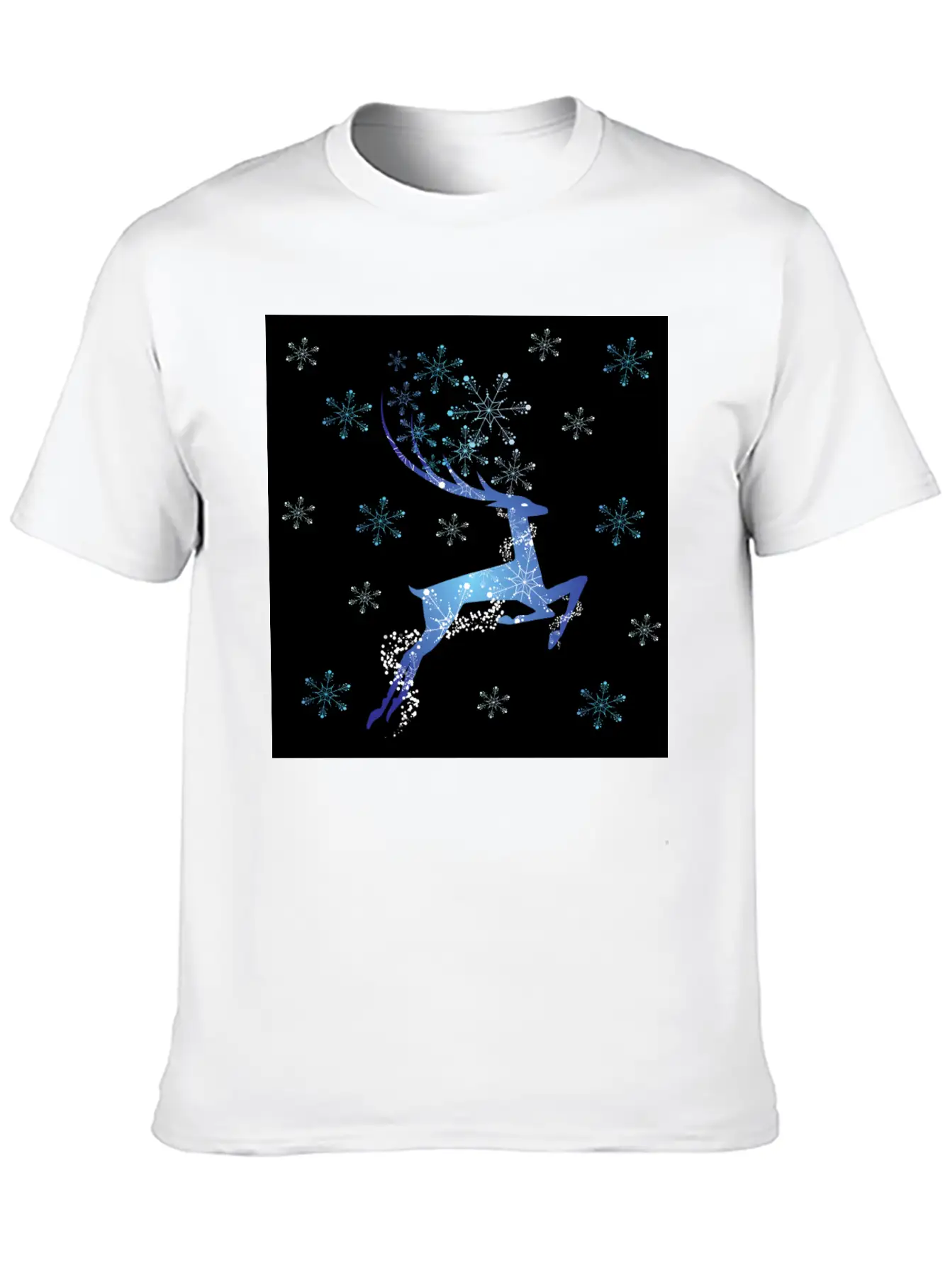 Glowing Reindeer Relaxed Everyday Tee – Lightweight And Durable Cotton