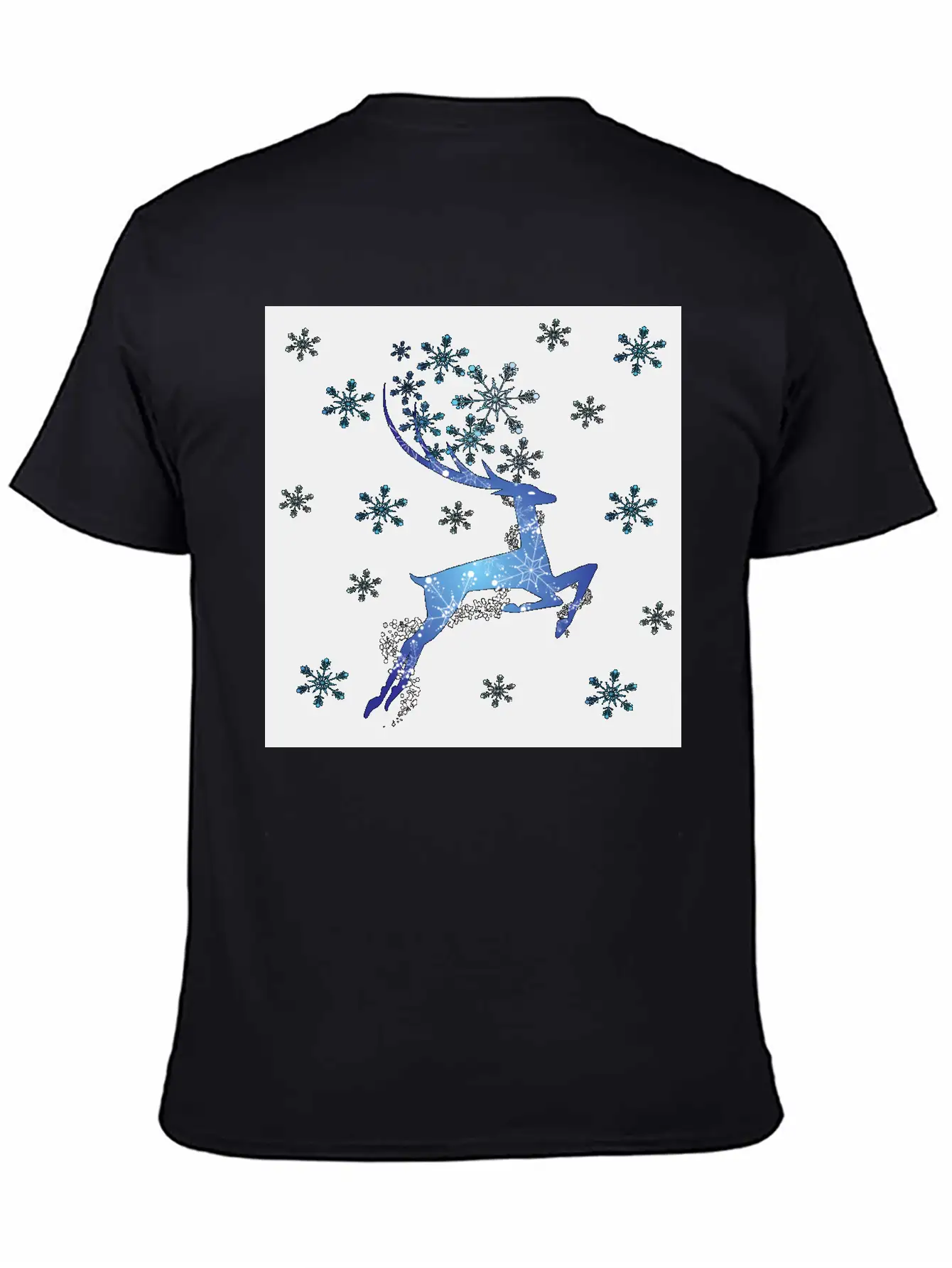 Glowing Reindeer Relaxed Everyday Tee – Lightweight And Durable Cotton