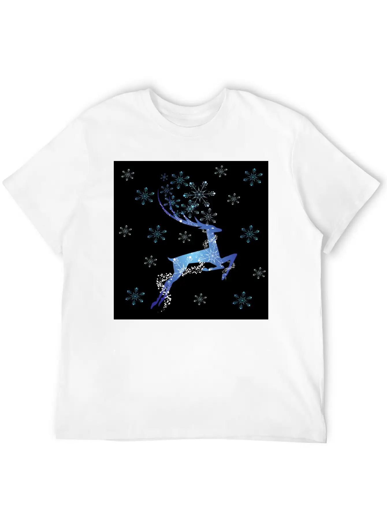 Glowing Reindeer Relaxed Everyday Tee – Lightweight And Durable Cotton