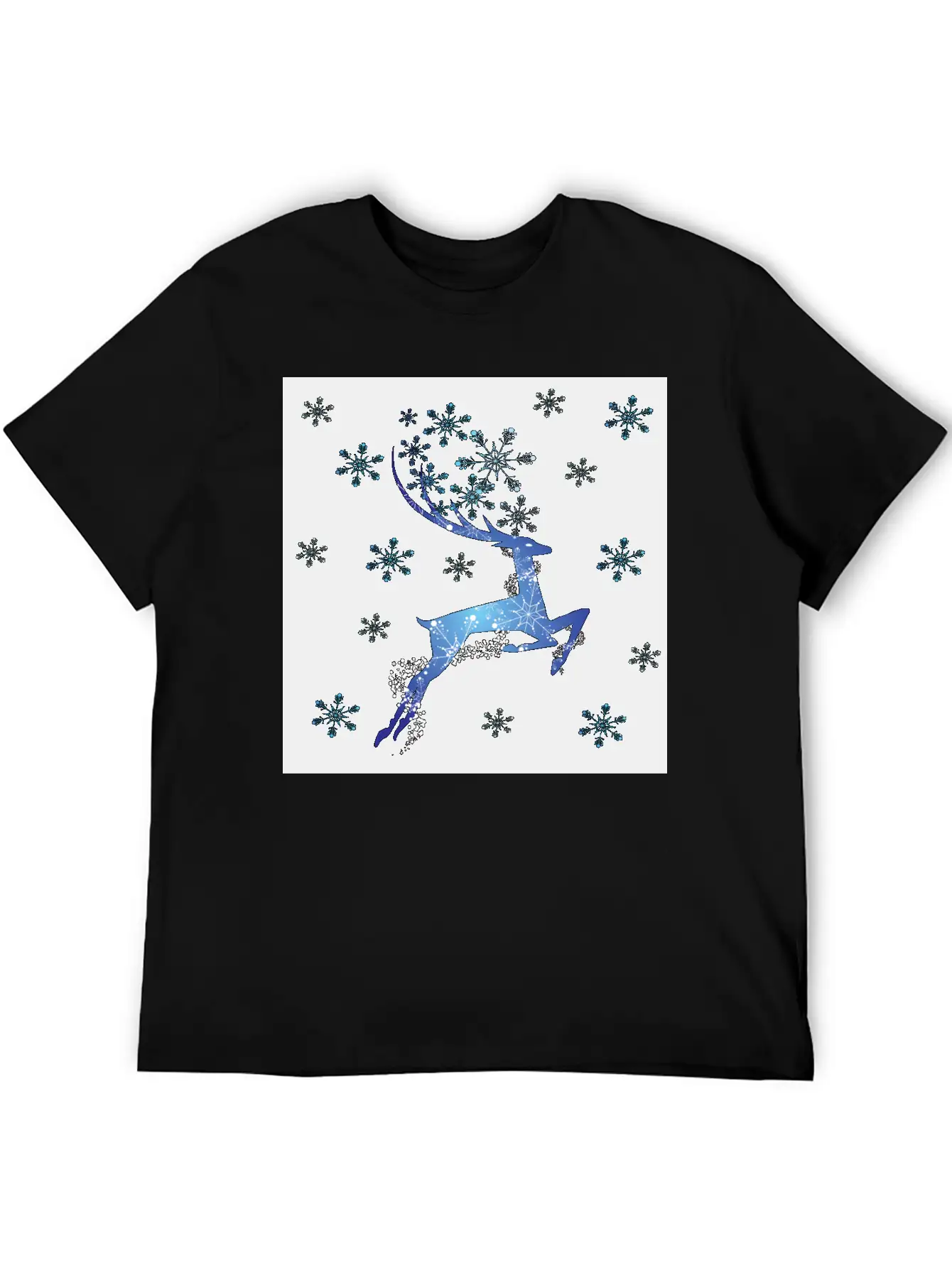 Glowing Reindeer Relaxed Everyday Tee – Lightweight And Durable Cotton