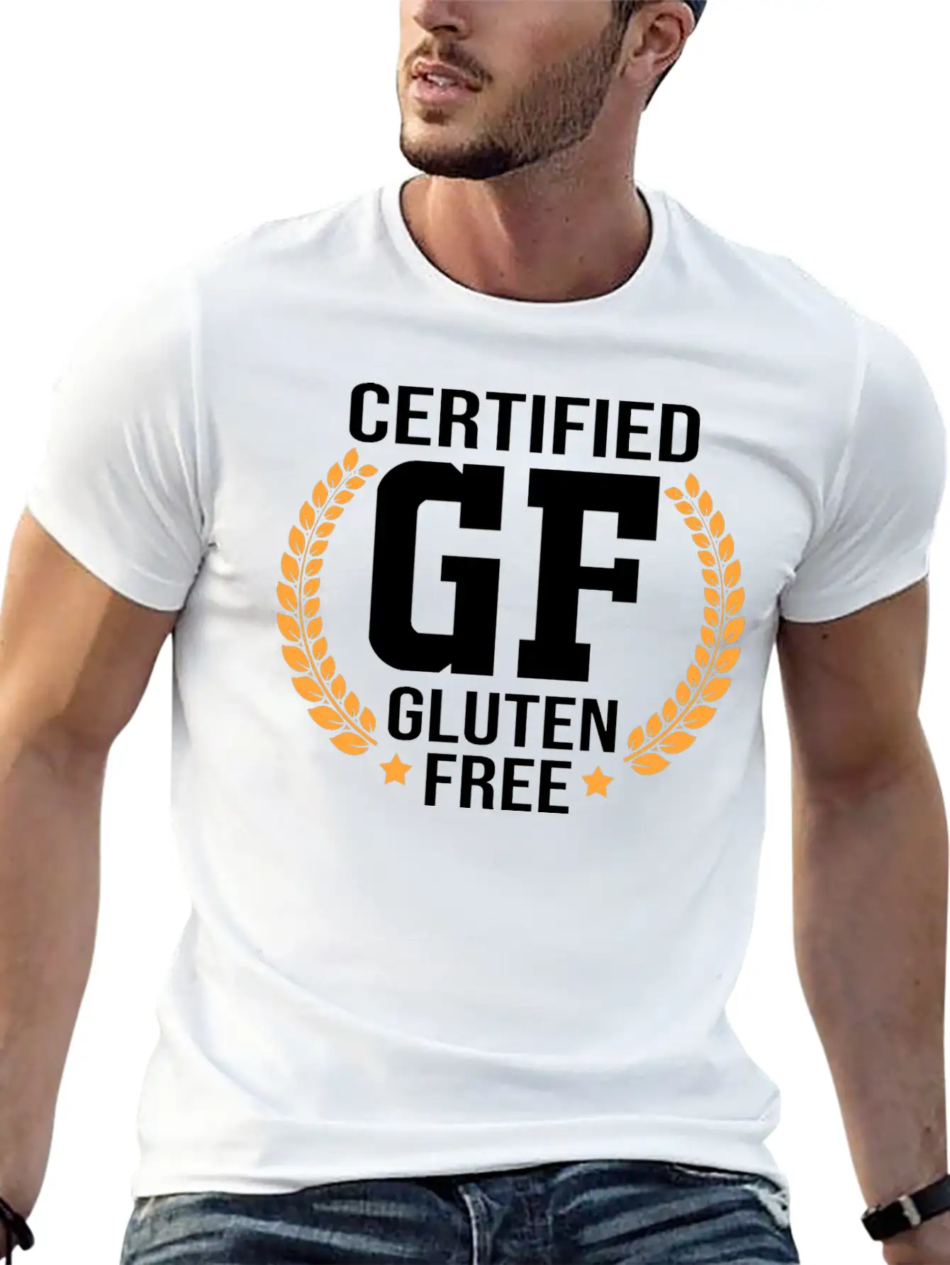 Gluten Free Lifestyle Certified GF Gluten Free Comfortable Minimalist Graphic Tee – Summer Style Essential