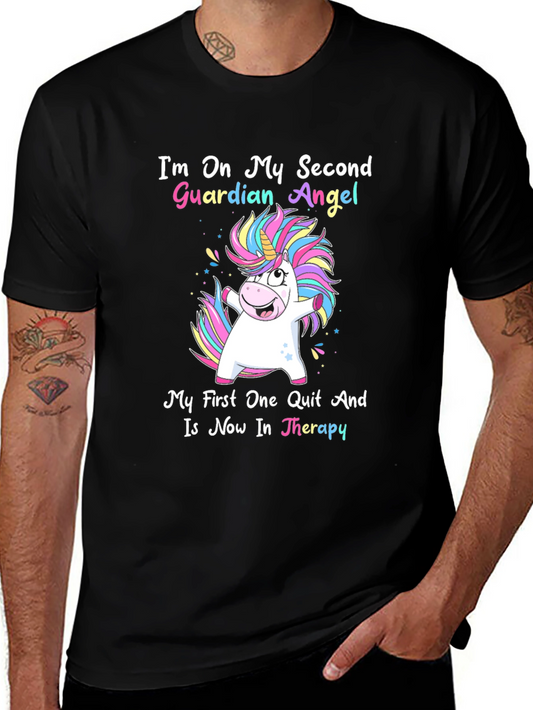 Second Guardian Angel T-Shirt Funny Unicorn Tee