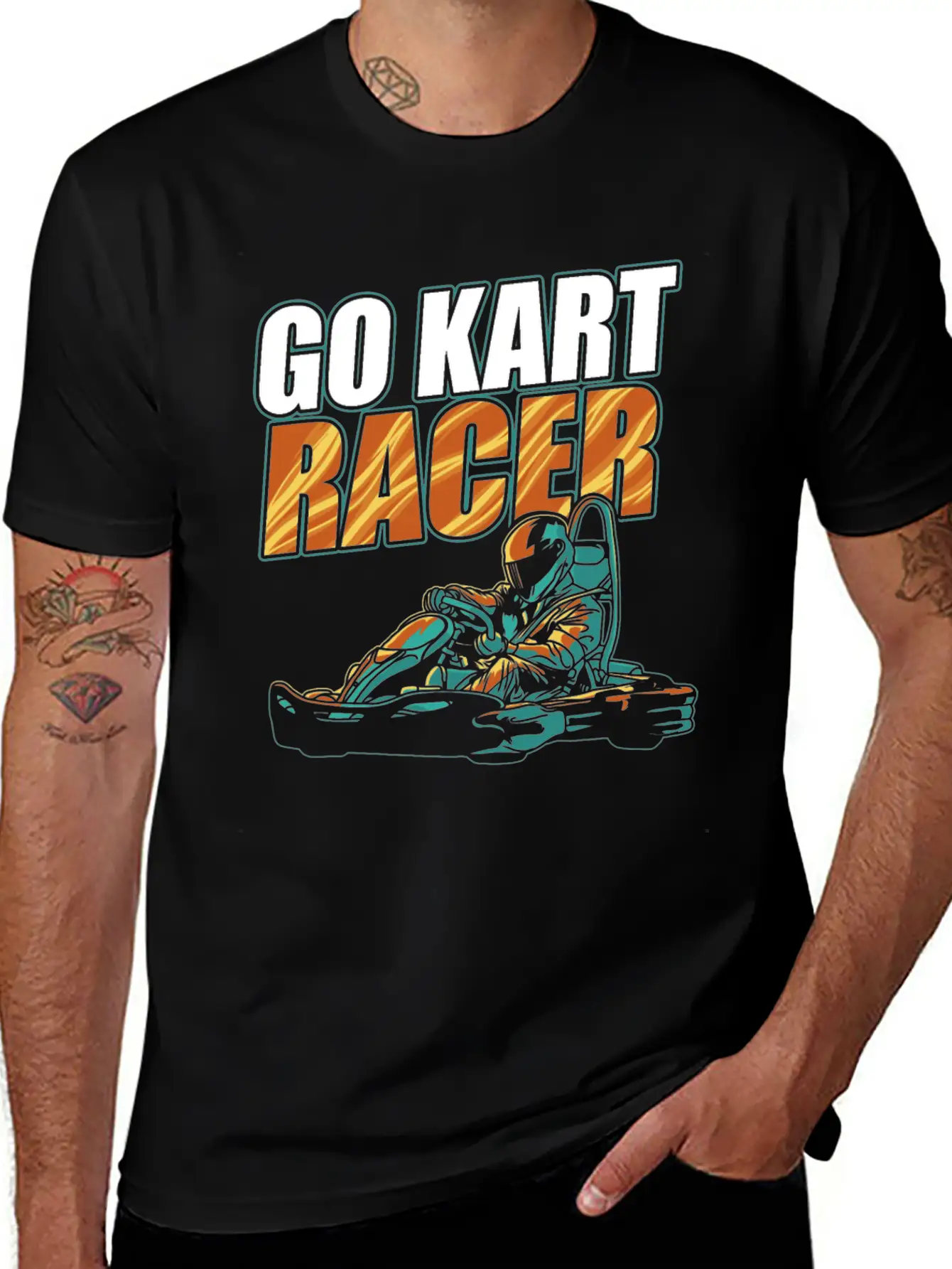 Go Kart Racing Finish Karting Go-Cart Racer DA1 Timeless Short Sleeve Tee – Comfy And Minimalist Design
