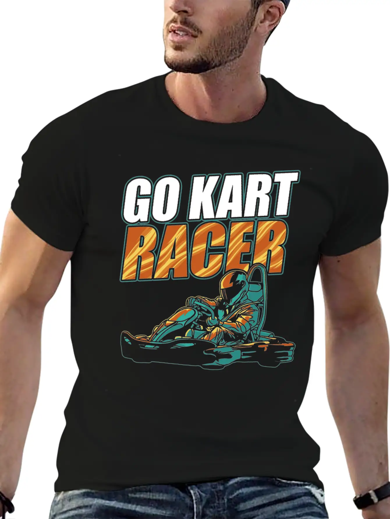 Go Kart Racing Finish Karting Go-Cart Racer DA1 Timeless Short Sleeve Tee – Comfy And Minimalist Design