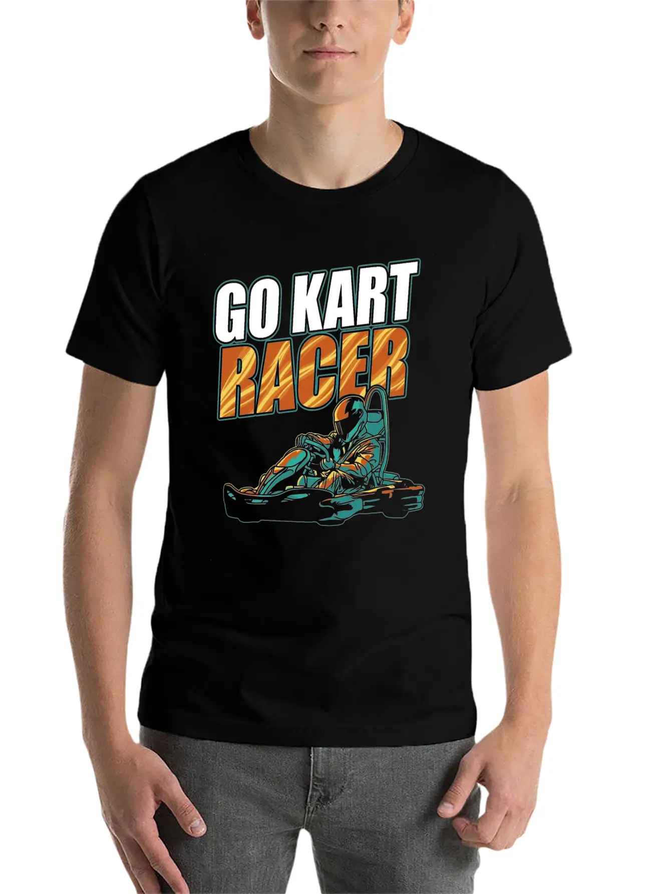 Go Kart Racing Finish Karting Go-Cart Racer DA1 Timeless Short Sleeve Tee – Comfy And Minimalist Design