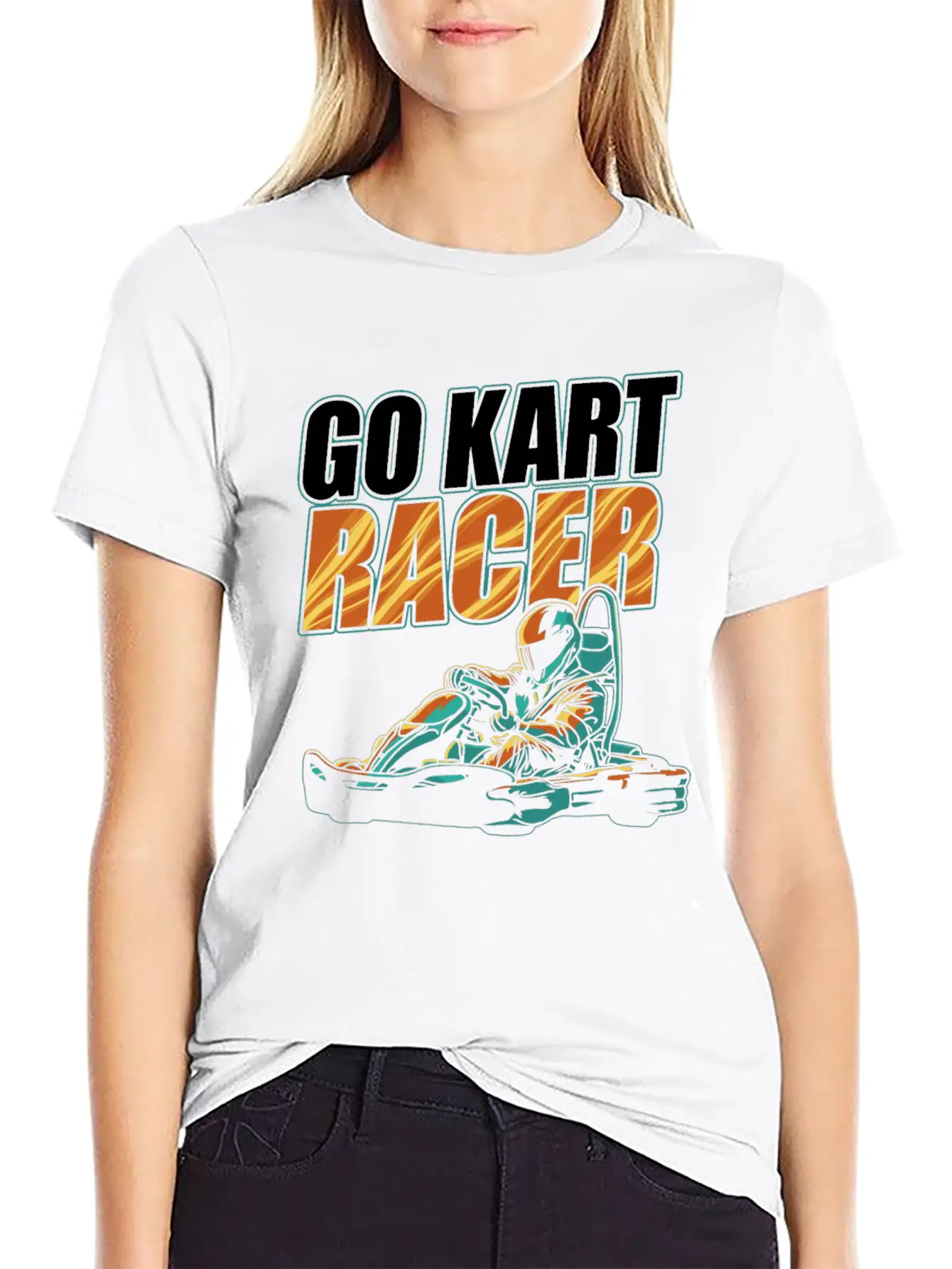 Go Kart Racing Finish Karting Go-Cart Racer DA1 Timeless Short Sleeve Tee – Comfy And Minimalist Design