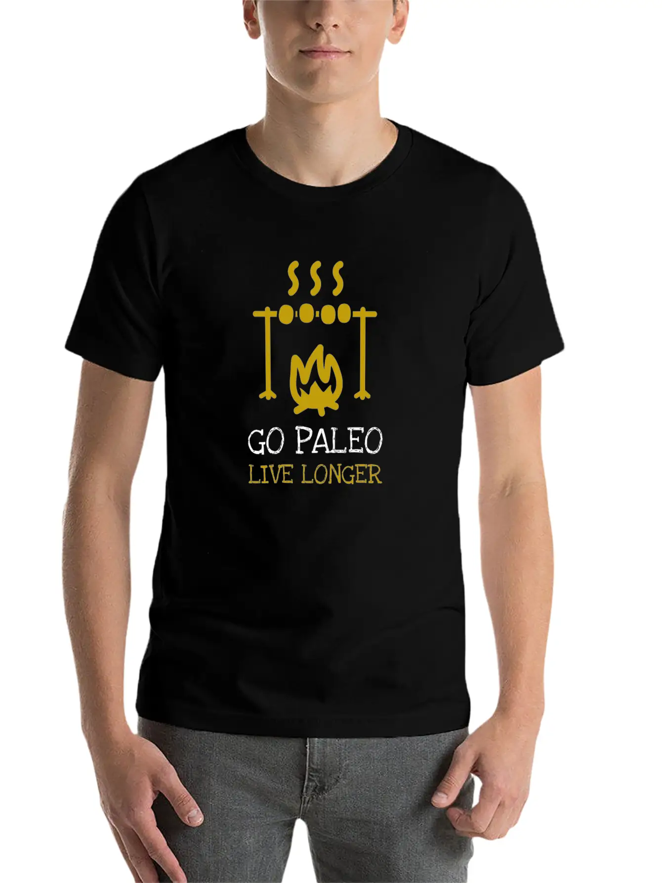 Go Paleo - Live Longer Basic Graphic T-Shirt – Daily Comfort In Soft Cotton