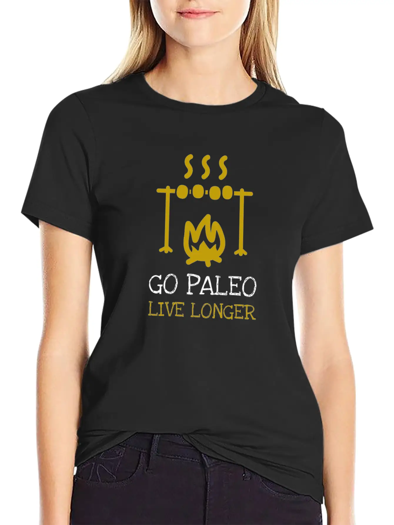 Go Paleo - Live Longer Basic Graphic T-Shirt – Daily Comfort In Soft Cotton