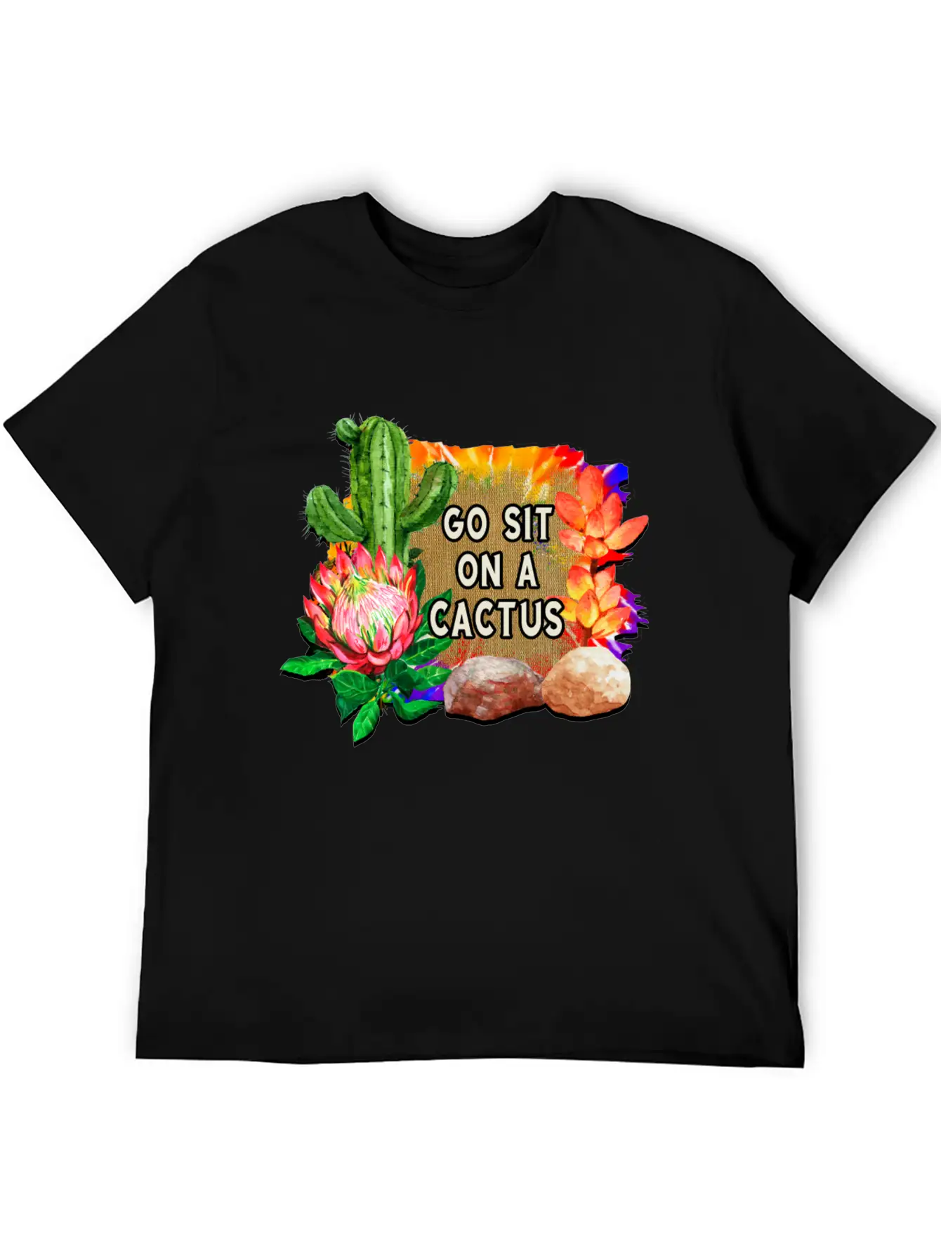Go Sit On A Cactus Stylish Everyday T-Shirt – Unisex Basic Cotton Tee