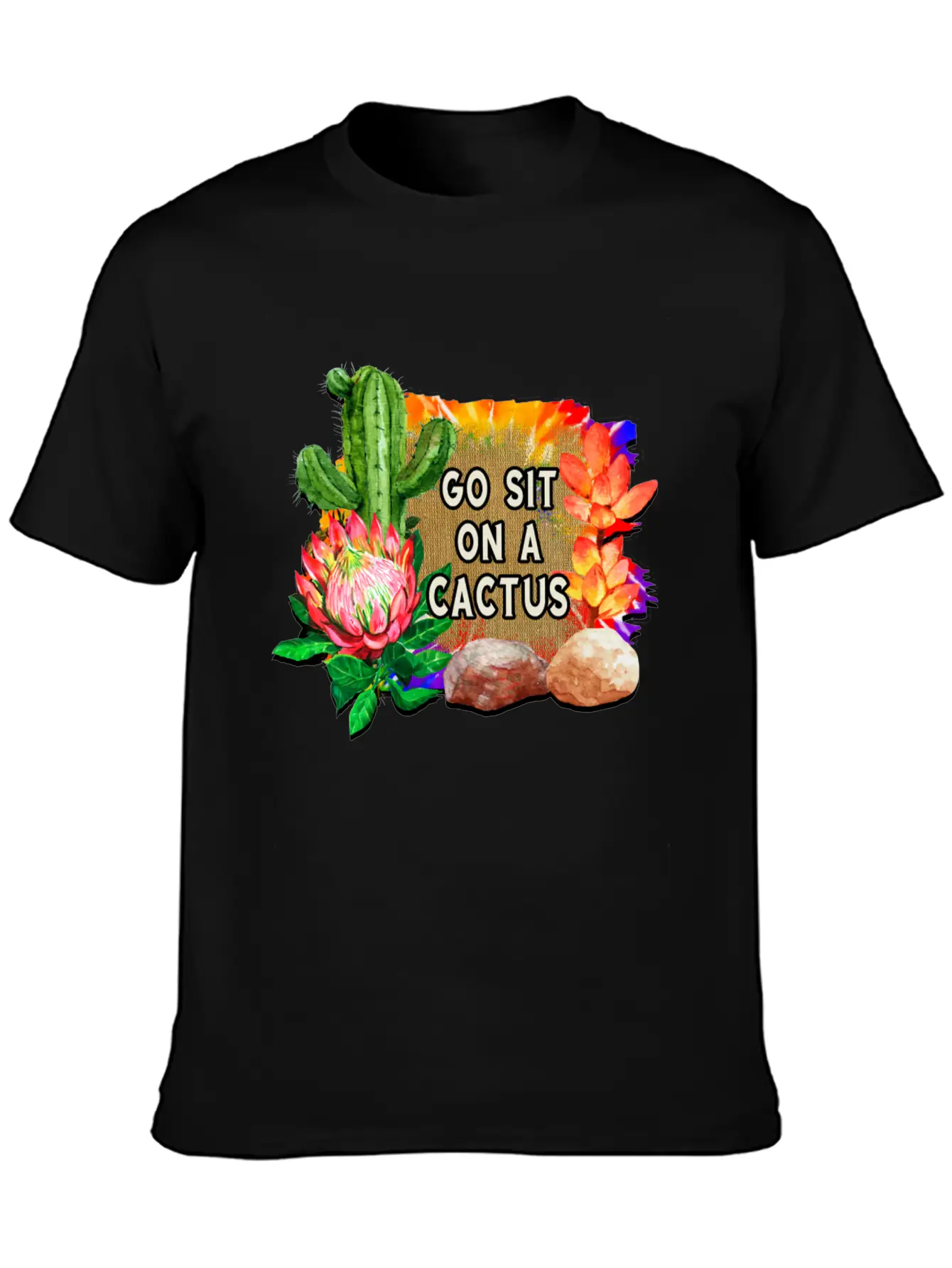 Go Sit On A Cactus Stylish Everyday T-Shirt – Unisex Basic Cotton Tee