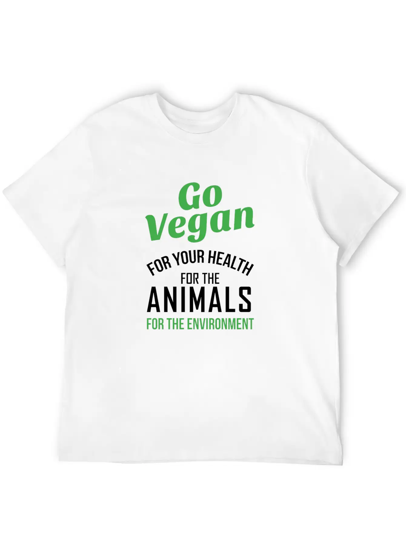 Go Vegan Nature Healthy Quote Gift Comfortable Minimalist Graphic Tee – Summer Style Essential