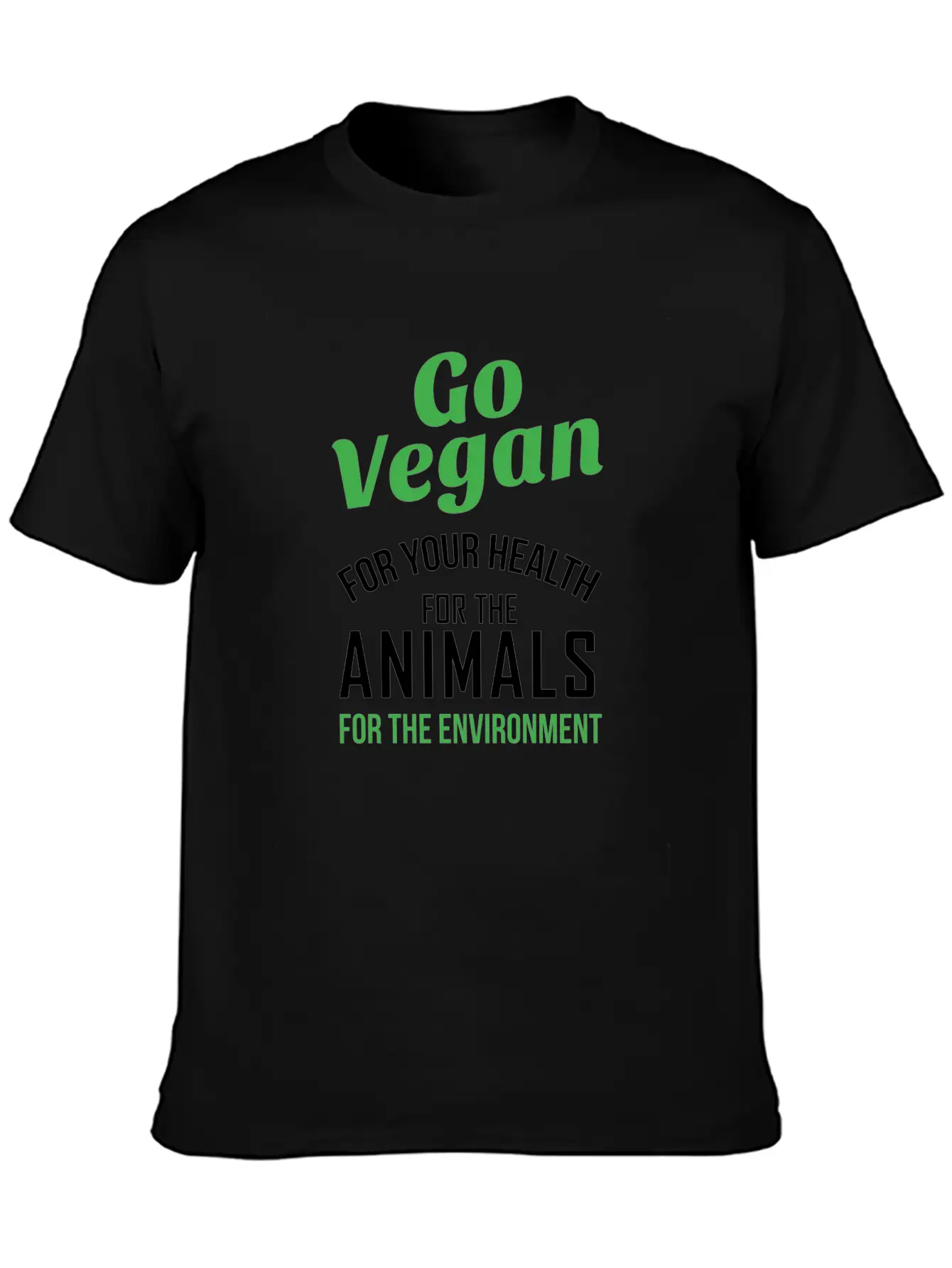 Go Vegan Nature Healthy Quote Gift Comfortable Minimalist Graphic Tee – Summer Style Essential