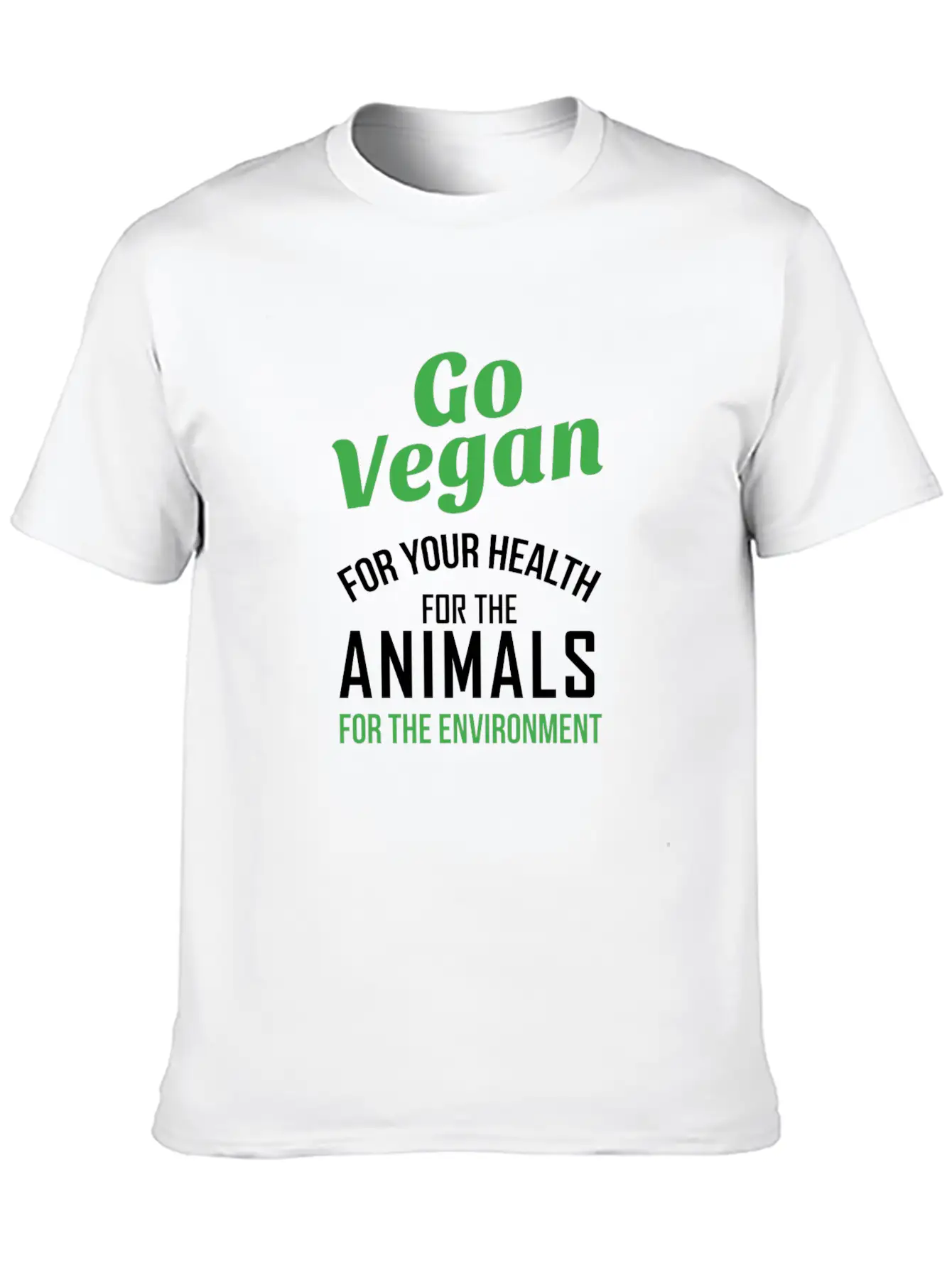 Go Vegan Nature Healthy Quote Gift Comfortable Minimalist Graphic Tee – Summer Style Essential