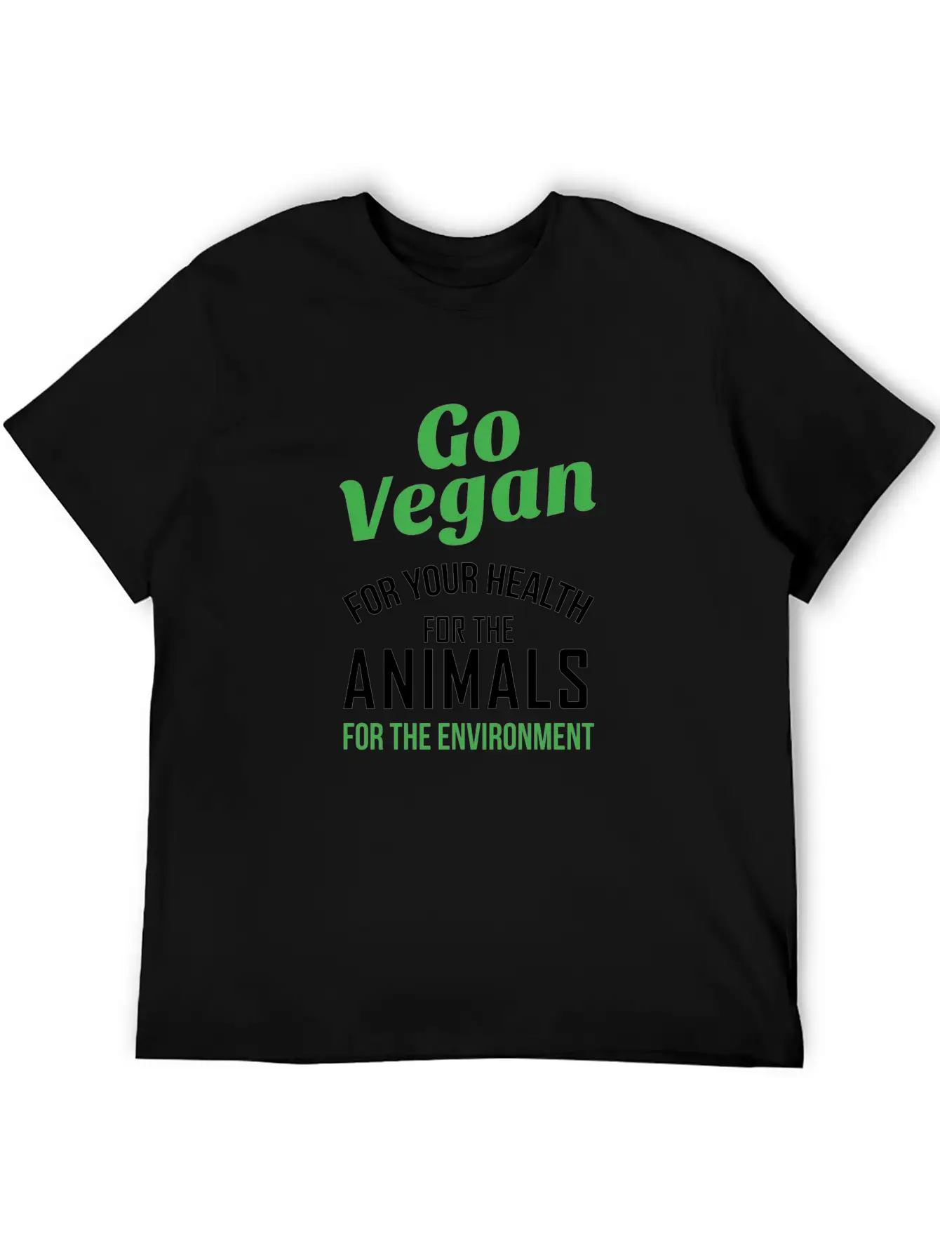 Go Vegan Nature Healthy Quote Gift Comfortable Minimalist Graphic Tee – Summer Style Essential