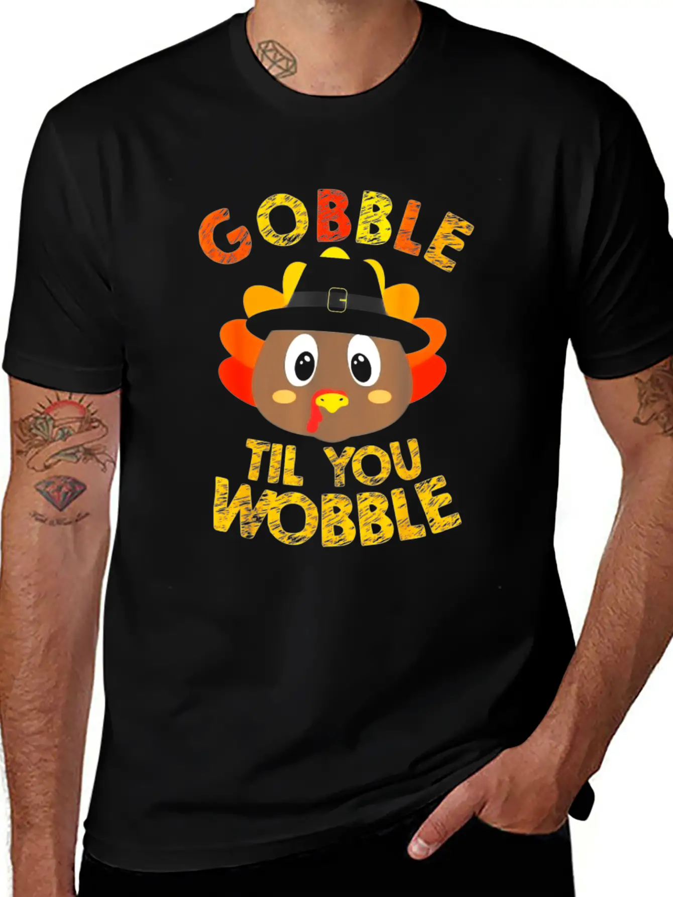 Gobble Til You Wobble Shirt Baby Outfit Toddler Basic Graphic T-Shirt – Daily Comfort In Soft Cotton