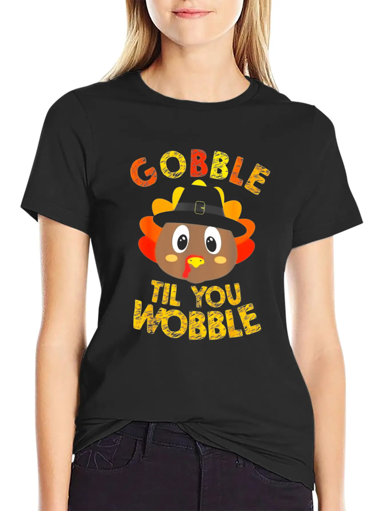 Gobble Til You Wobble Shirt Baby Outfit Toddler Basic Graphic T-Shirt – Daily Comfort In Soft Cotton