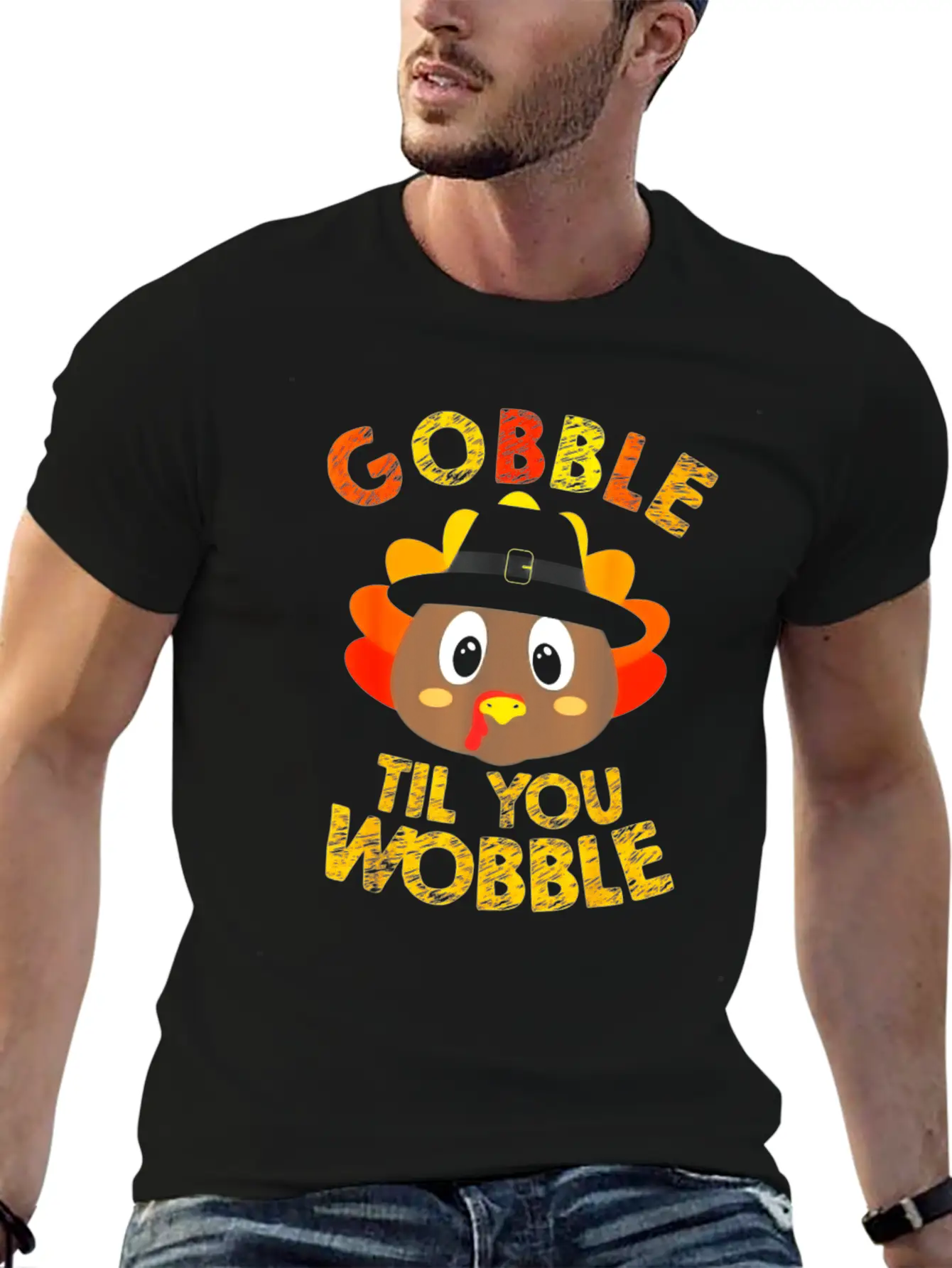 Gobble Til You Wobble Shirt Baby Outfit Toddler Basic Graphic T-Shirt – Daily Comfort In Soft Cotton