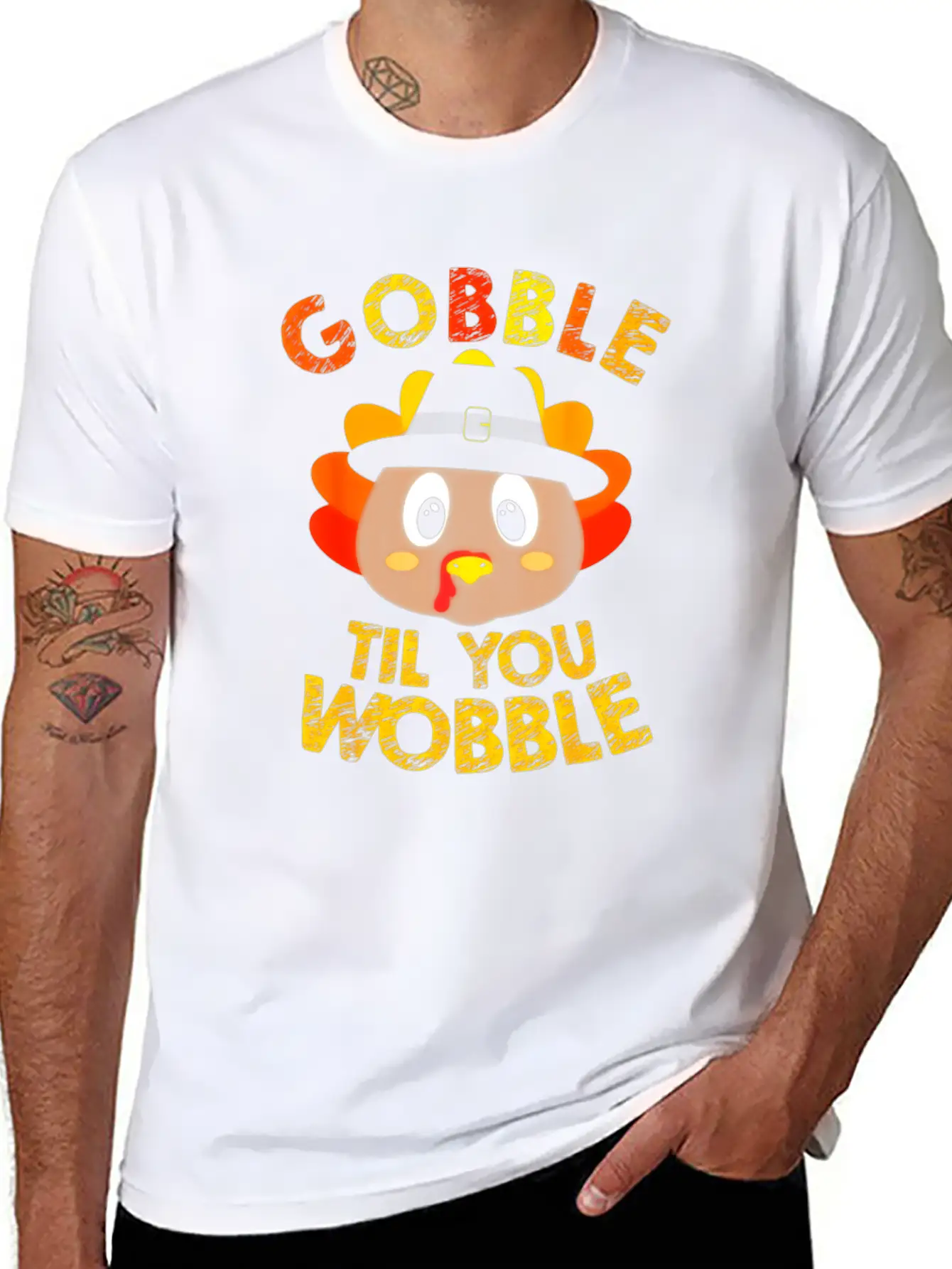 Gobble Til You Wobble Shirt Baby Outfit Toddler Basic Graphic T-Shirt – Daily Comfort In Soft Cotton