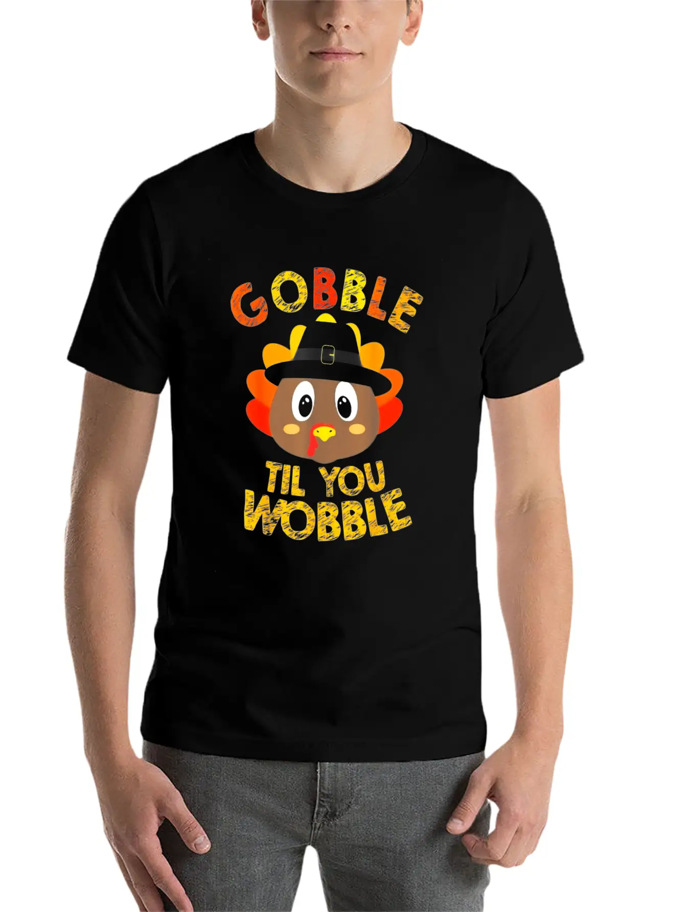 Gobble Til You Wobble Shirt Baby Outfit Toddler Basic Graphic T-Shirt – Daily Comfort In Soft Cotton