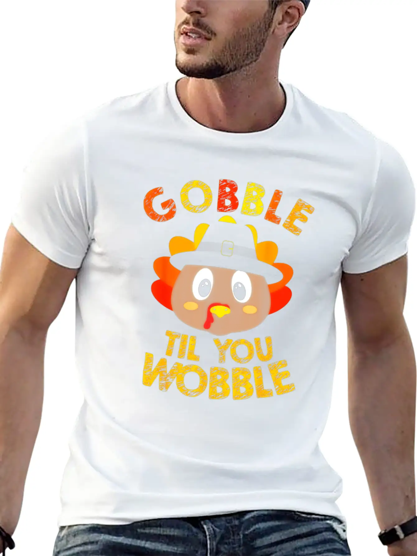 Gobble Til You Wobble Shirt Baby Outfit Toddler Basic Graphic T-Shirt – Daily Comfort In Soft Cotton