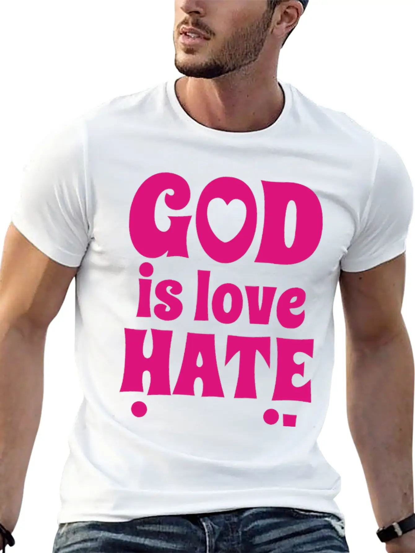 God Is Love Hate Is Evil Stylish Everyday T-Shirt – Unisex Basic Cotton Tee