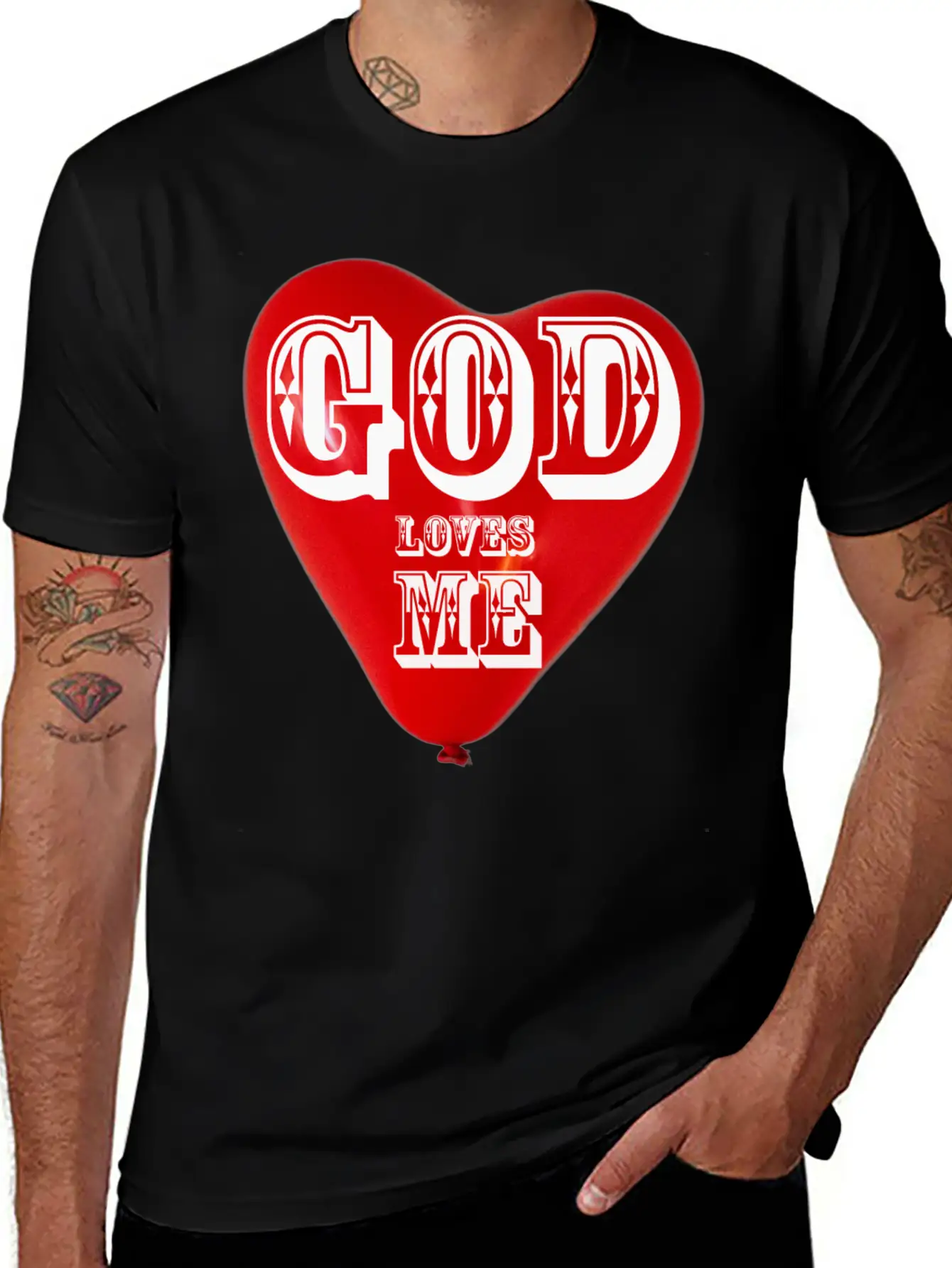 God Loves Me Best Selling T Shirts Printed Design Unisex Short Sleeve Soft Cotton T-Shirt – Casual Everyday Wear