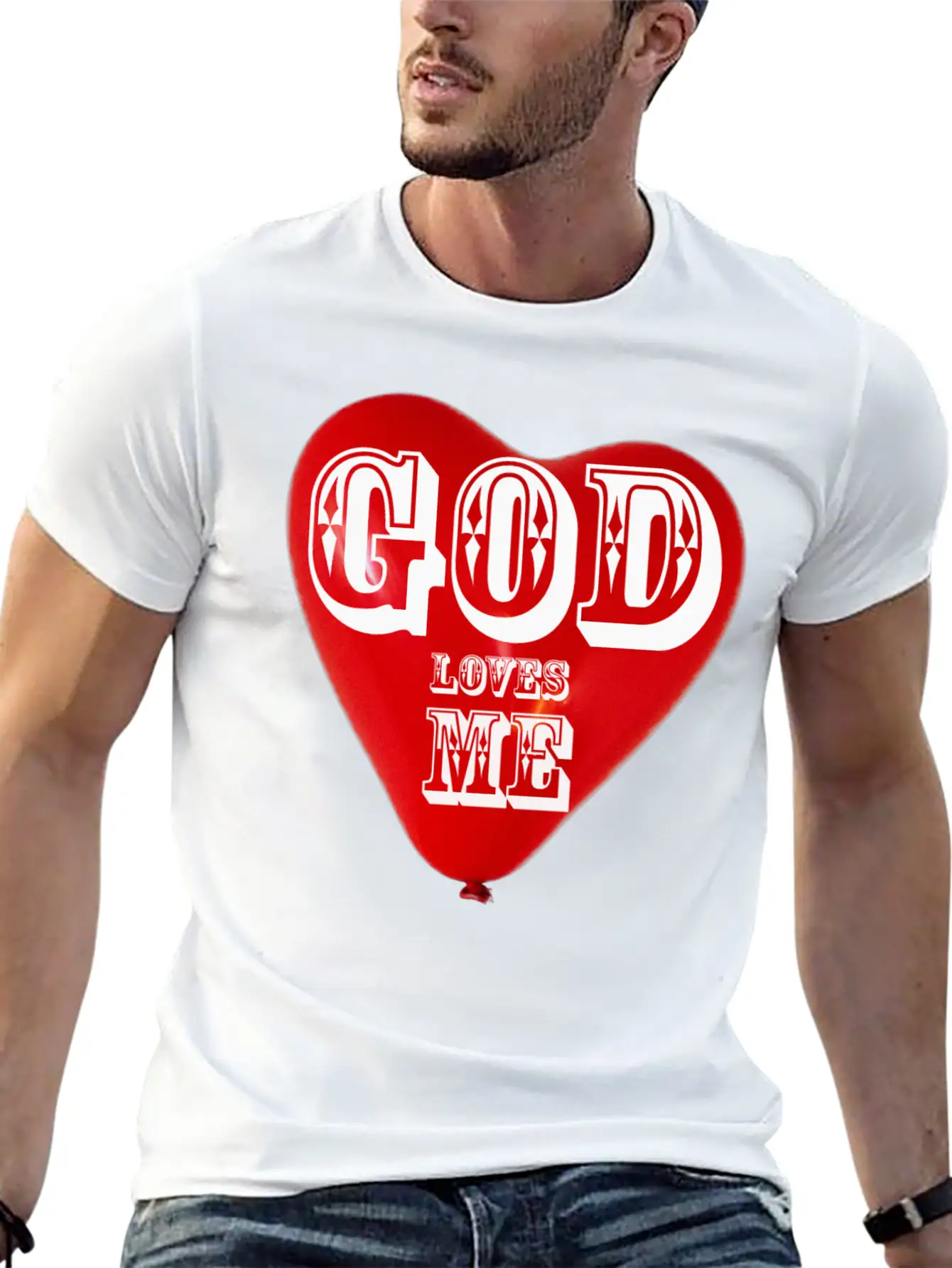 God Loves Me Best Selling T Shirts Printed Design Unisex Short Sleeve Soft Cotton T-Shirt – Casual Everyday Wear