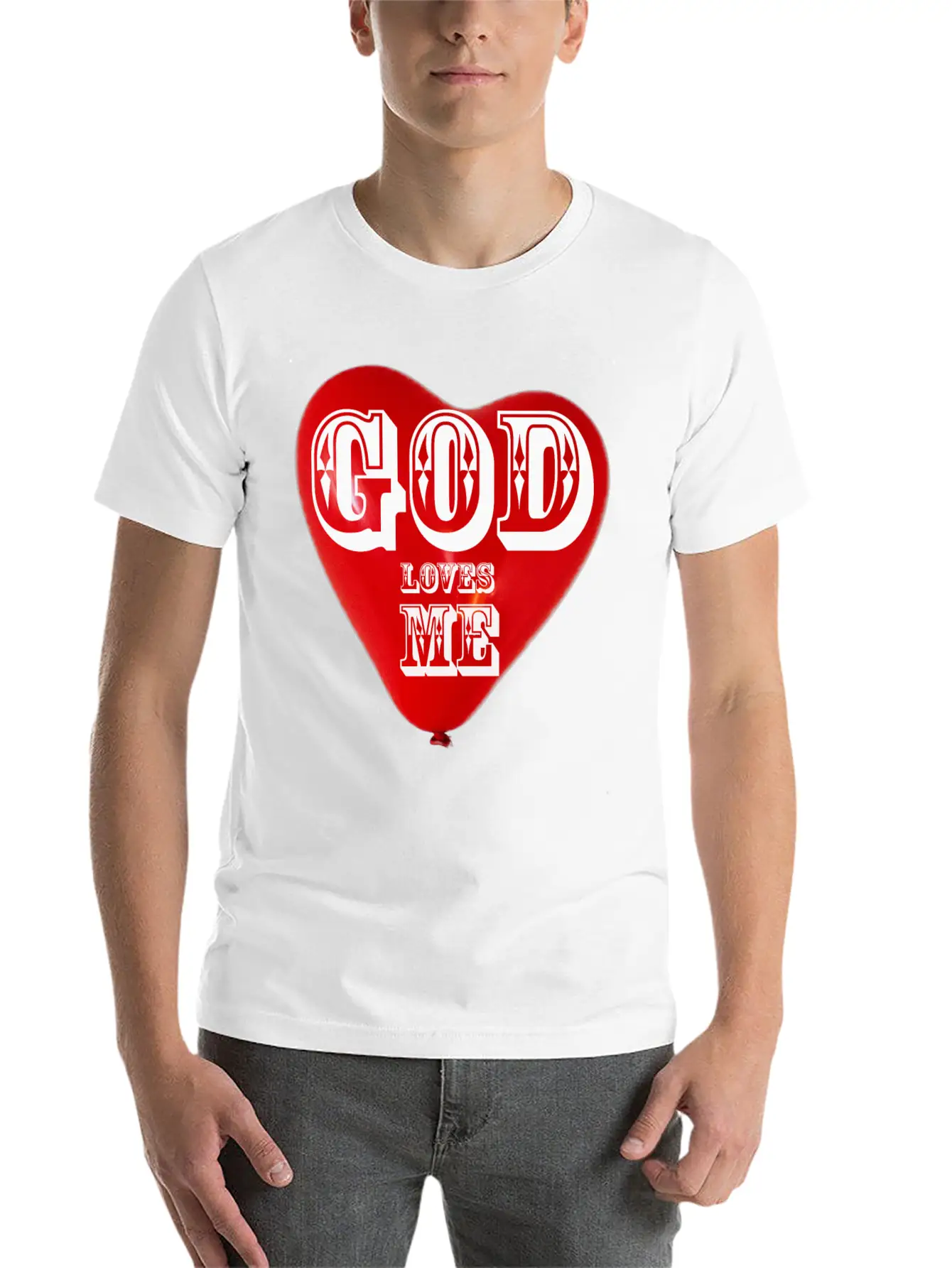 God Loves Me Best Selling T Shirts Printed Design Unisex Short Sleeve Soft Cotton T-Shirt – Casual Everyday Wear