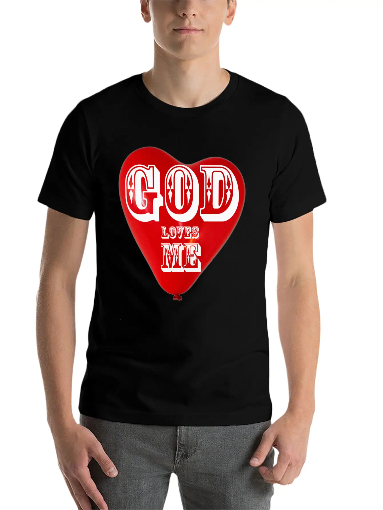 God Loves Me Best Selling T Shirts Printed Design Unisex Short Sleeve Soft Cotton T-Shirt – Casual Everyday Wear