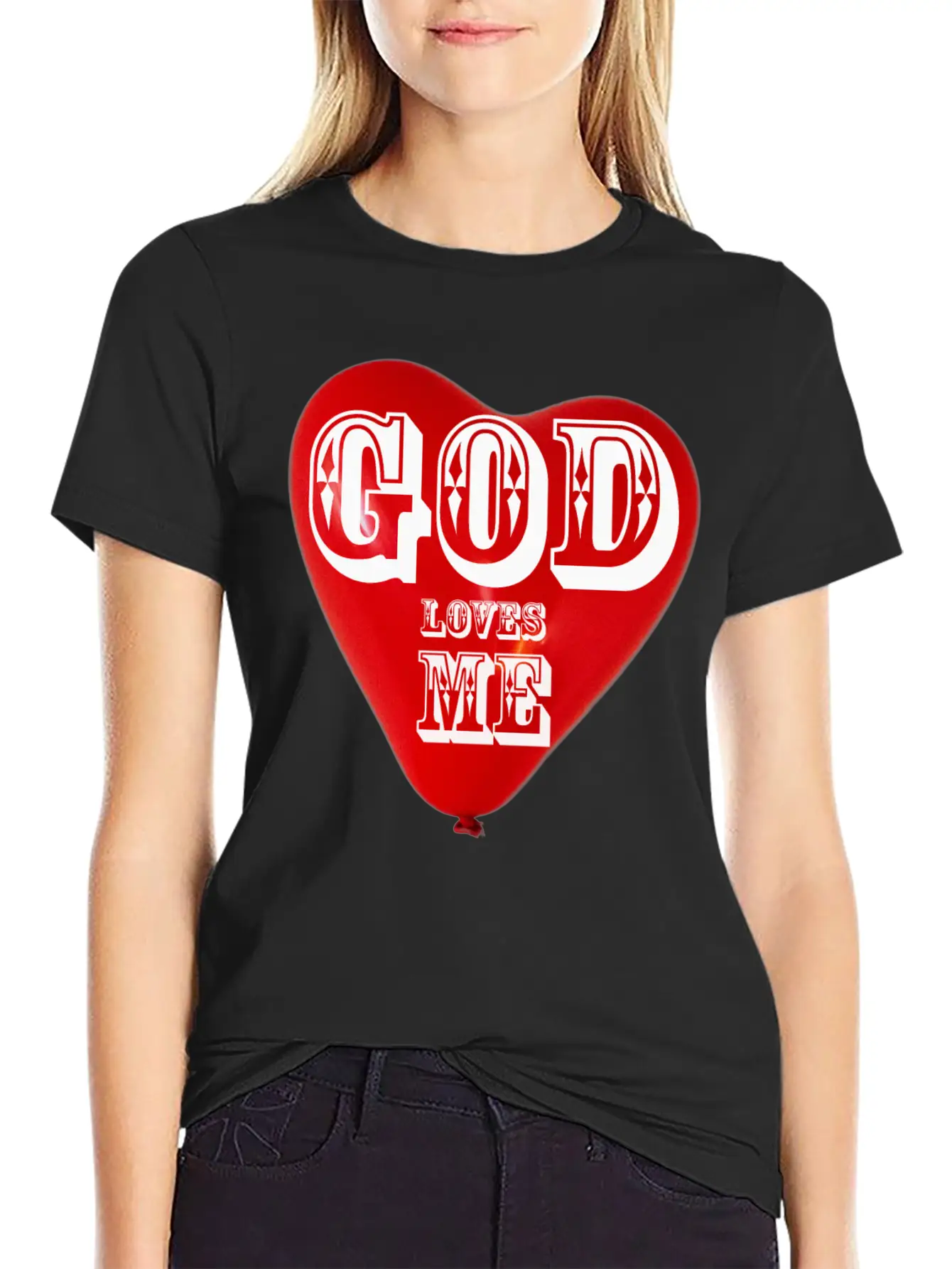God Loves Me Best Selling T Shirts Printed Design Unisex Short Sleeve Soft Cotton T-Shirt – Casual Everyday Wear