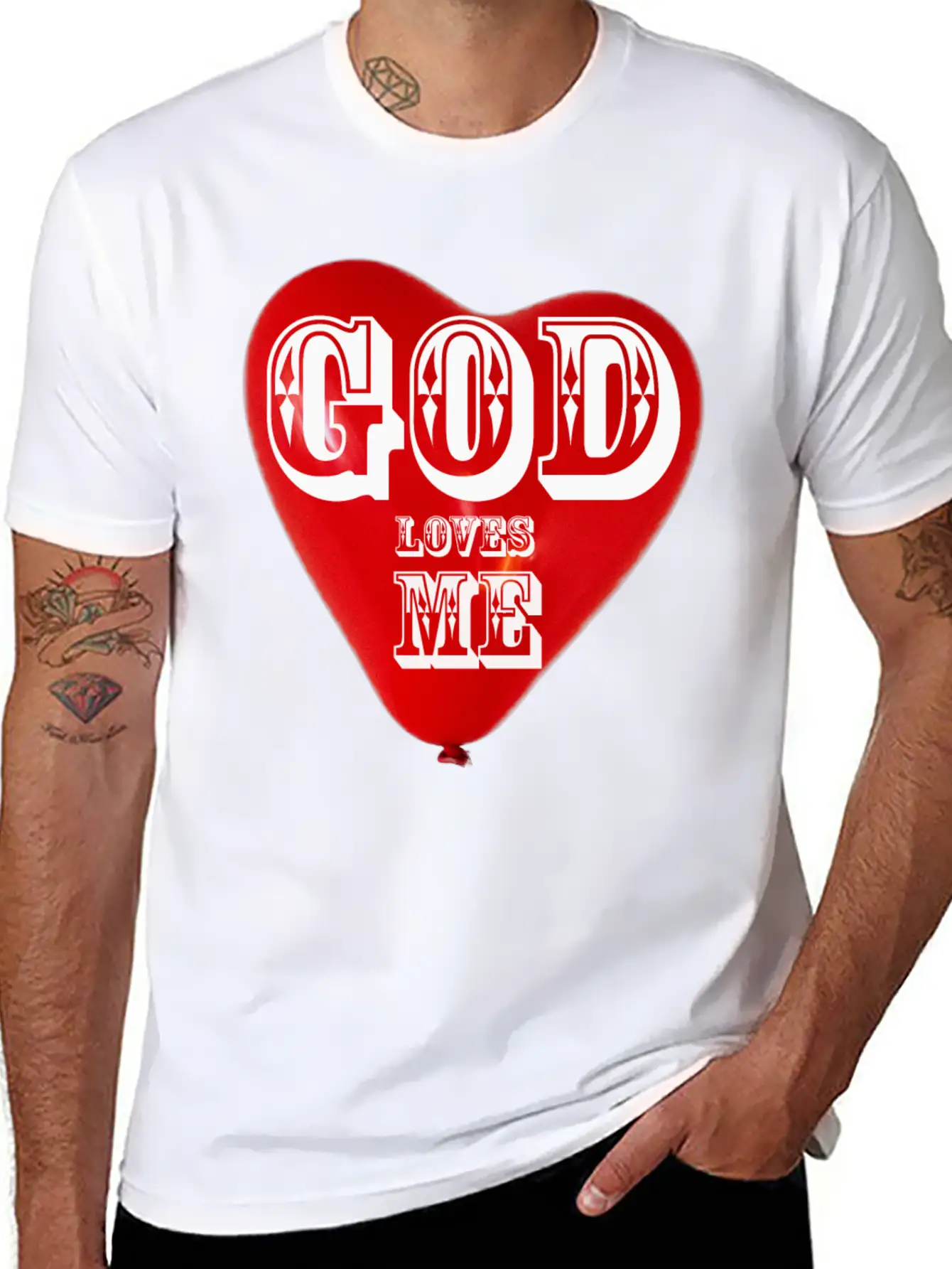 God Loves Me Best Selling T Shirts Printed Design Unisex Short Sleeve Soft Cotton T-Shirt – Casual Everyday Wear