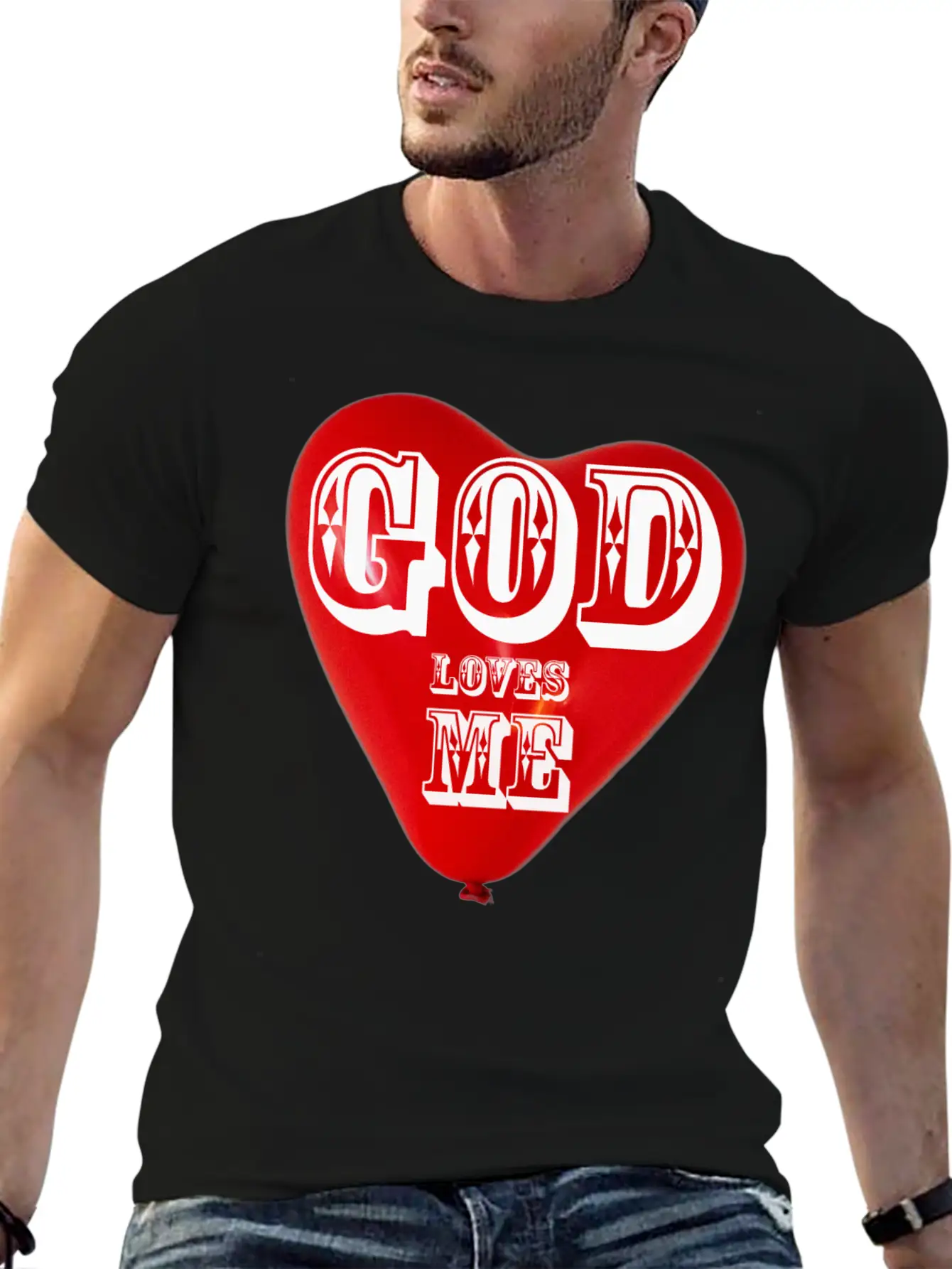 God Loves Me Best Selling T Shirts Printed Design Unisex Short Sleeve Soft Cotton T-Shirt – Casual Everyday Wear