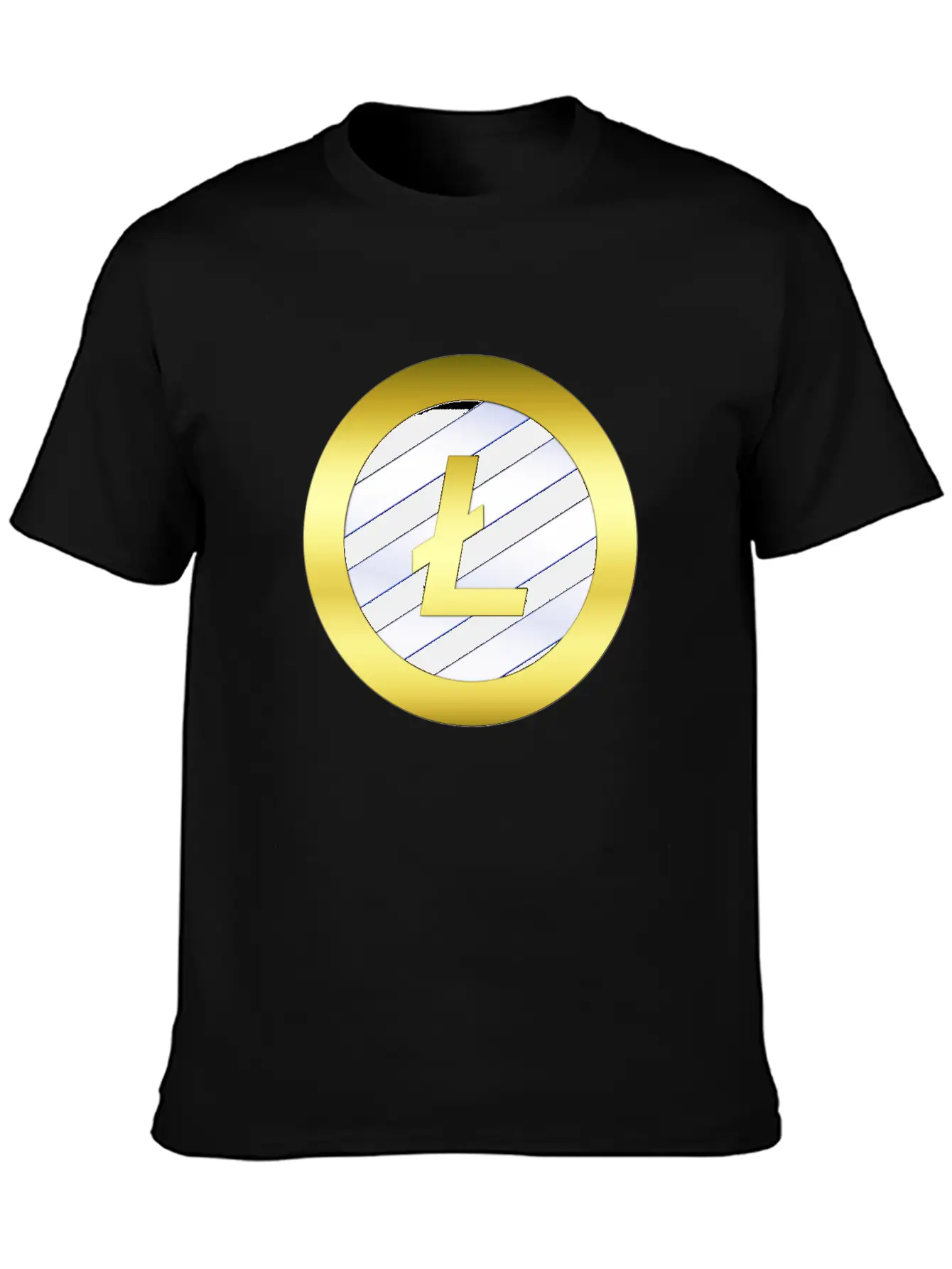 GOLD B LTC BLUE11Litecoin Comfortable Minimalist Graphic Tee – Summer Style Essential