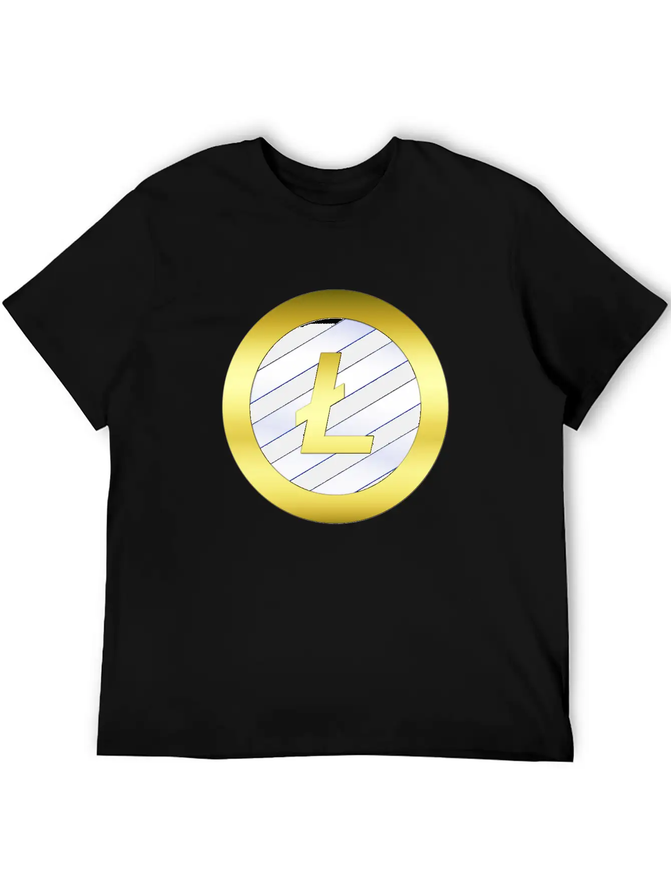 GOLD B LTC BLUE11Litecoin Comfortable Minimalist Graphic Tee – Summer Style Essential