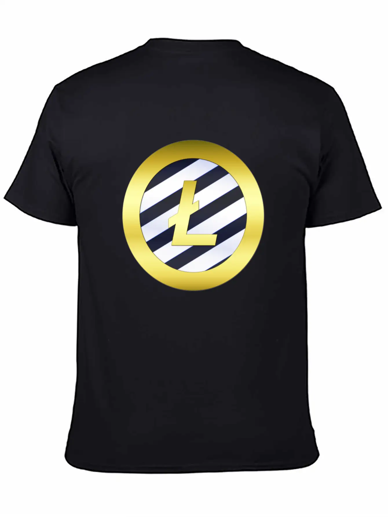 GOLD B LTC BLUE6 Litecoin Unisex Short Sleeve Soft Cotton T-Shirt – Casual Everyday Wear