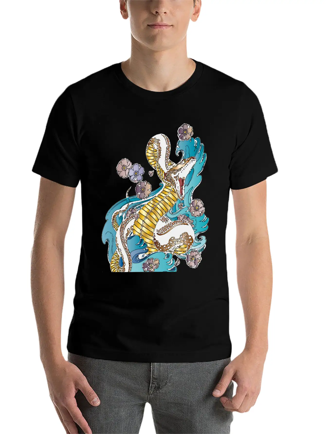 GOLD BRONZE SNAKE Stylish Everyday T-Shirt – Unisex Basic Cotton Tee