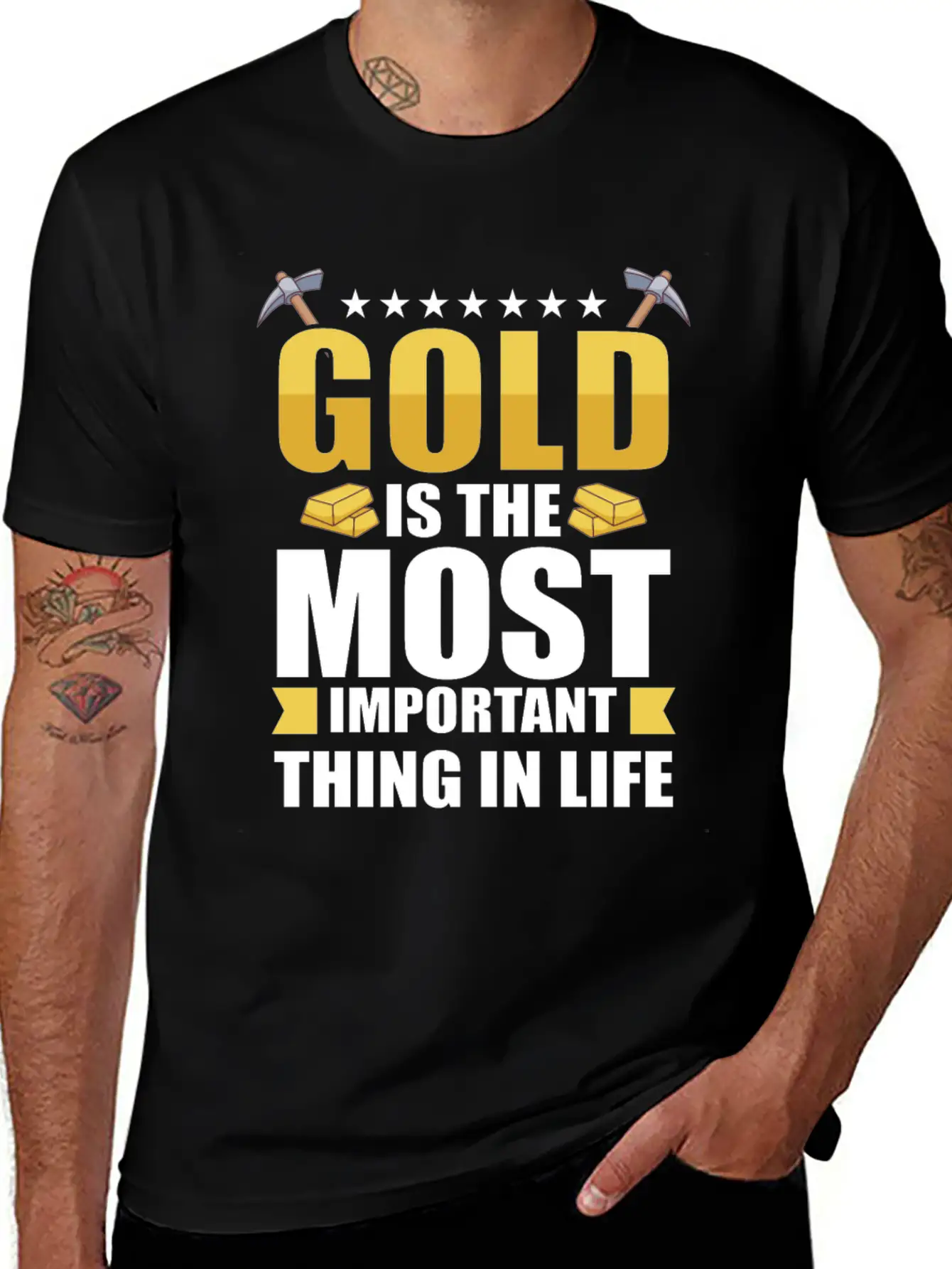 Gold Digging Gold Mining Gold Panning Gold Mine Stylish Everyday T-Shirt – Unisex Basic Cotton Tee