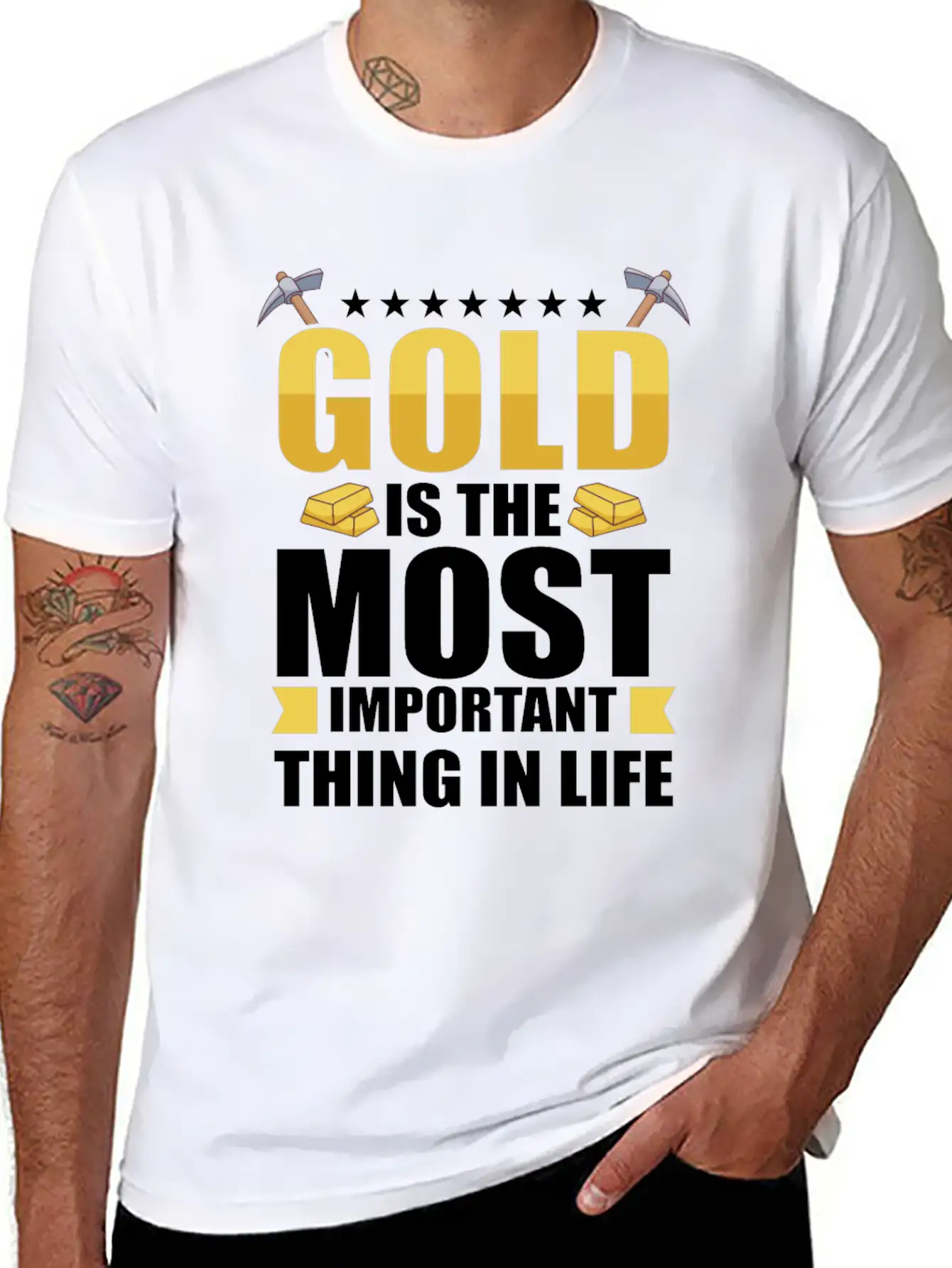 Gold Digging Gold Mining Gold Panning Gold Mine Stylish Everyday T-Shirt – Unisex Basic Cotton Tee