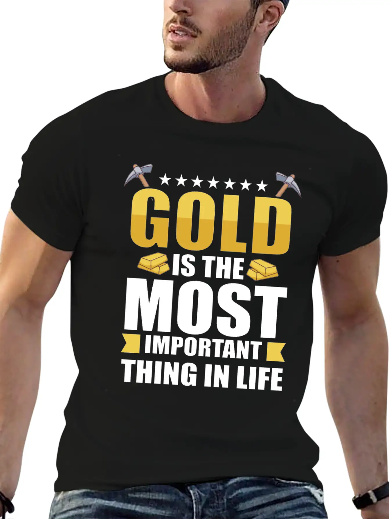 Gold Digging Gold Mining Gold Panning Gold Mine Stylish Everyday T-Shirt – Unisex Basic Cotton Tee