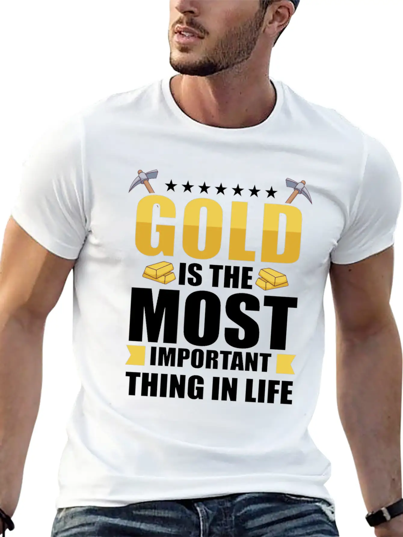 Gold Digging Gold Mining Gold Panning Gold Mine Stylish Everyday T-Shirt – Unisex Basic Cotton Tee
