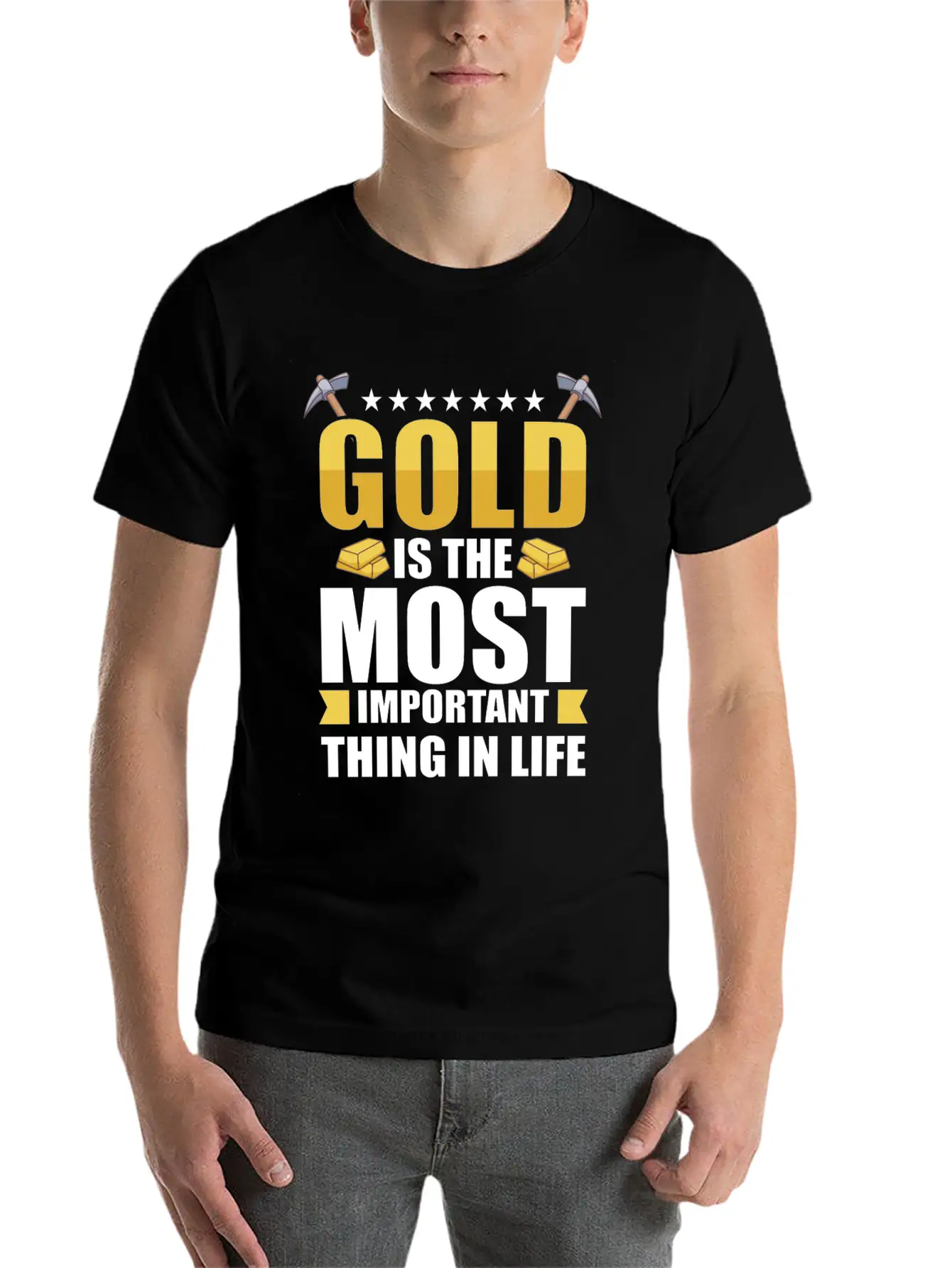 Gold Digging Gold Mining Gold Panning Gold Mine Stylish Everyday T-Shirt – Unisex Basic Cotton Tee