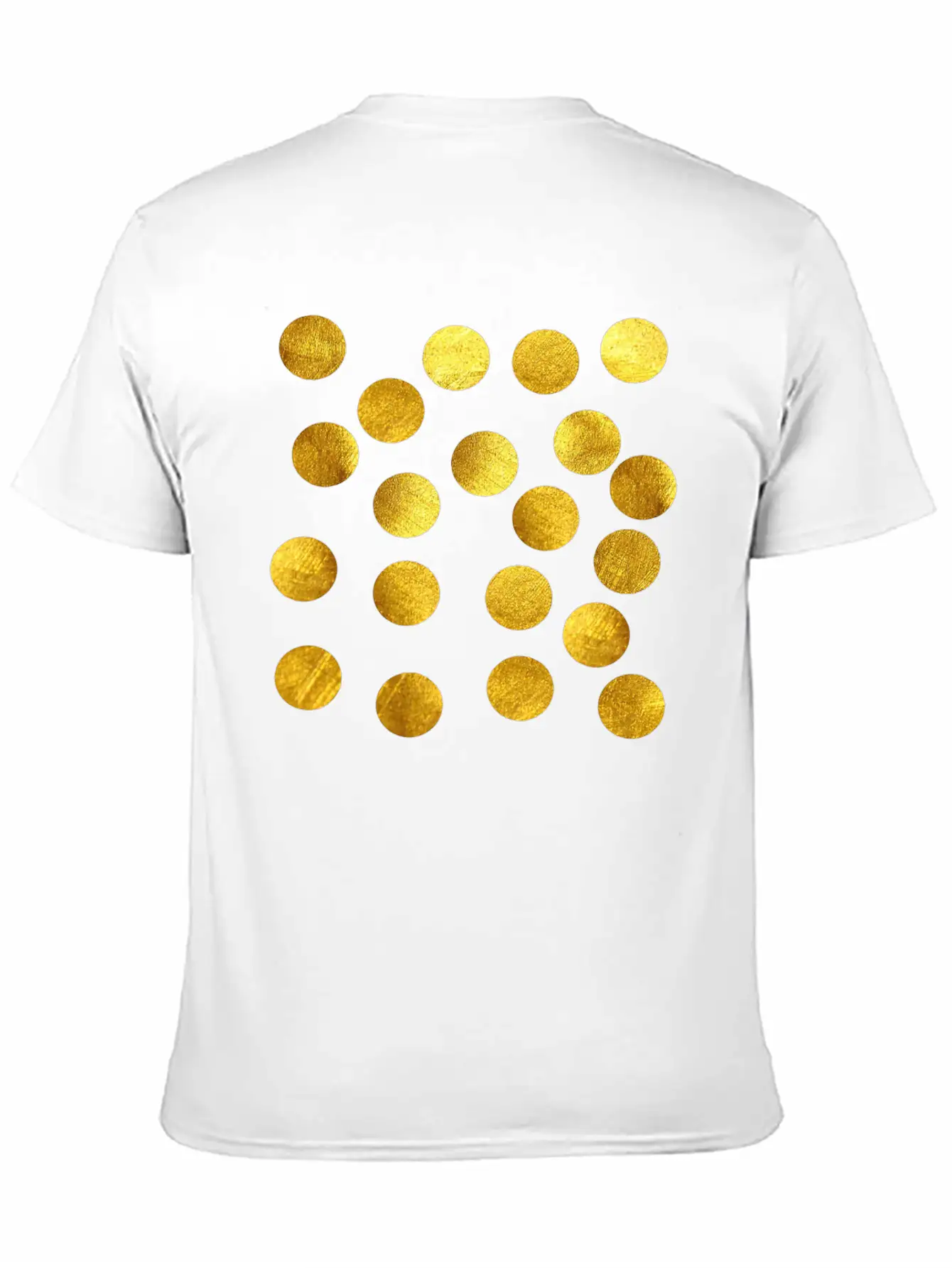 Gold Glitter Unisex Short Sleeve Soft Cotton T-Shirt – Casual Everyday Wear