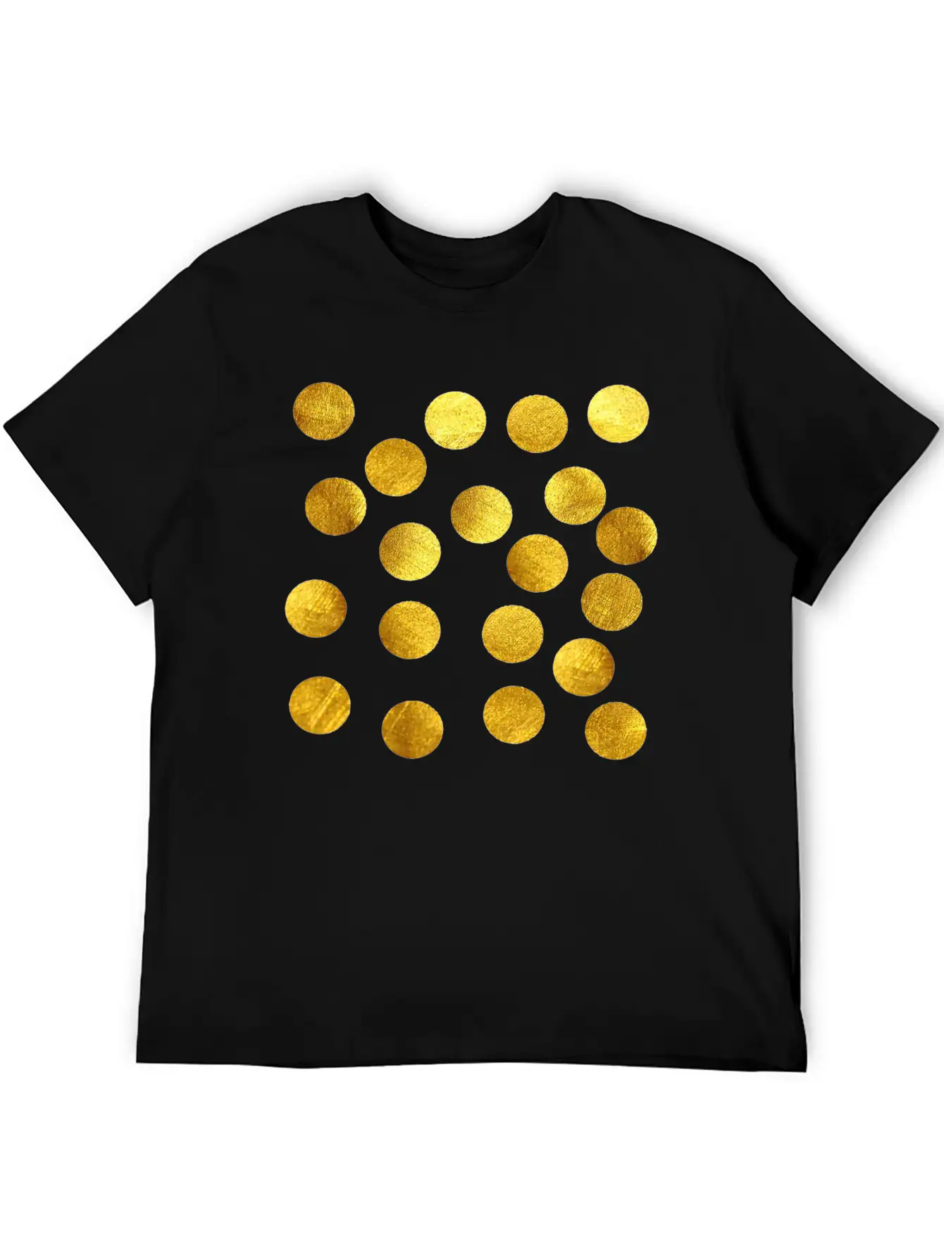 Gold Glitter Unisex Short Sleeve Soft Cotton T-Shirt – Casual Everyday Wear