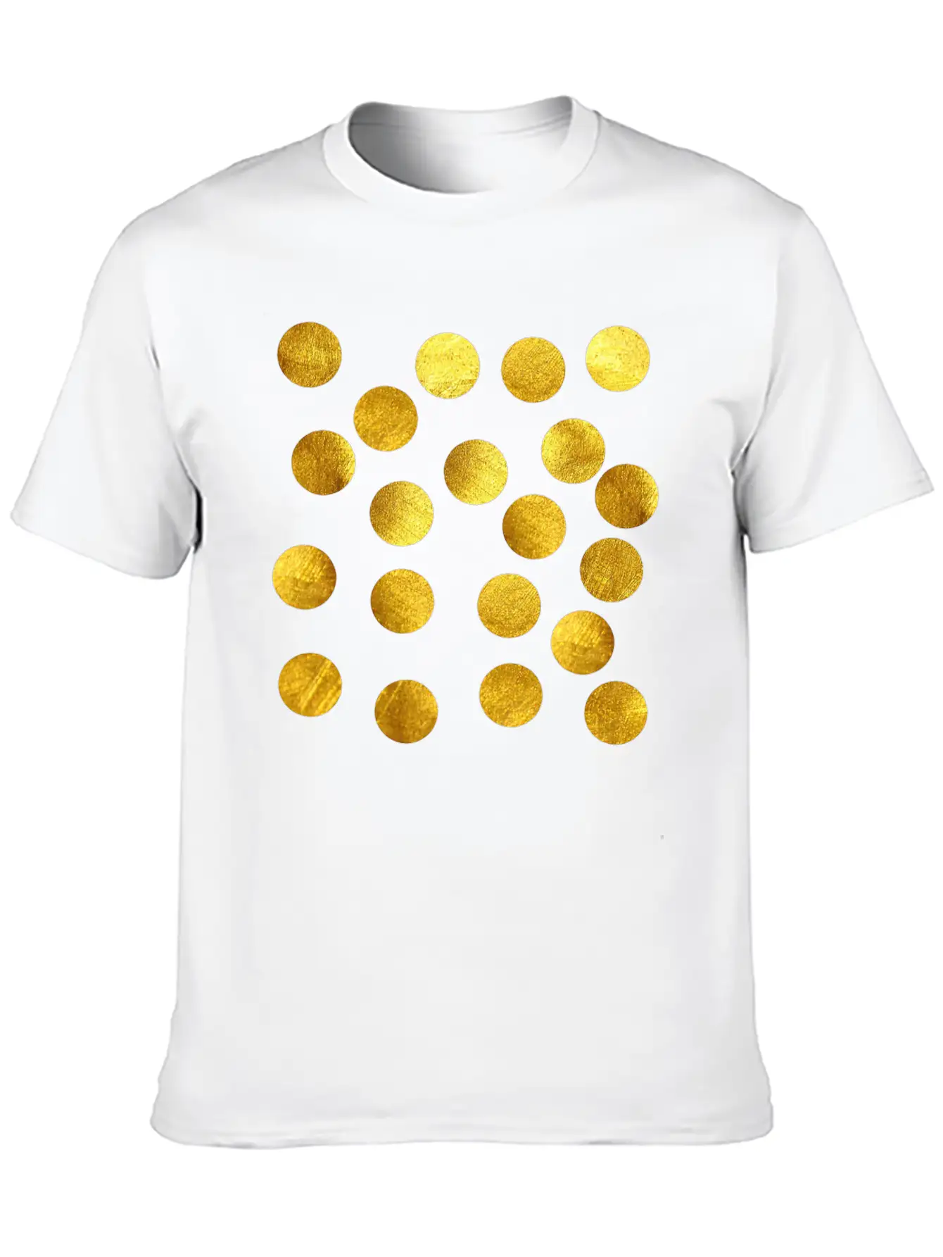 Gold Glitter Unisex Short Sleeve Soft Cotton T-Shirt – Casual Everyday Wear