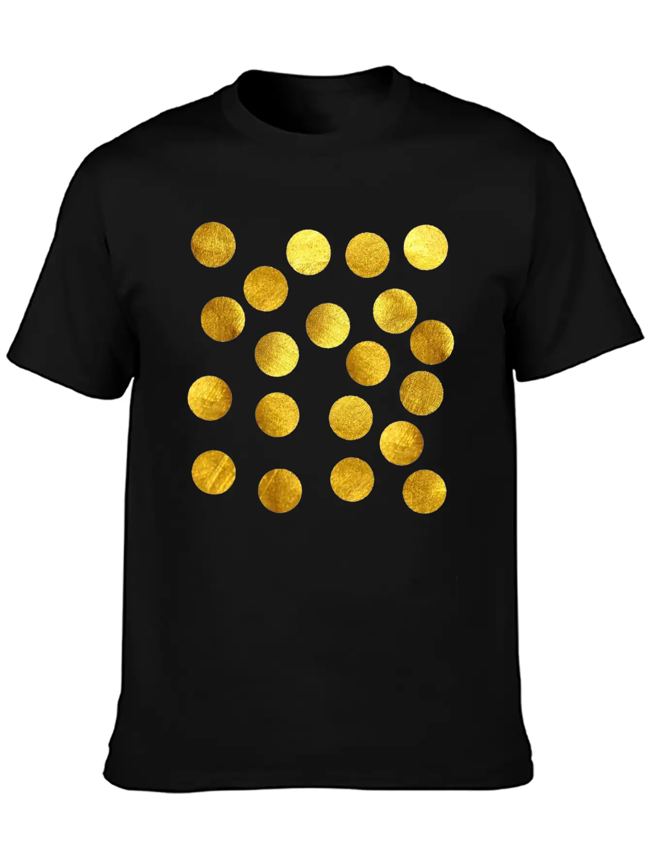 Gold Glitter Unisex Short Sleeve Soft Cotton T-Shirt – Casual Everyday Wear